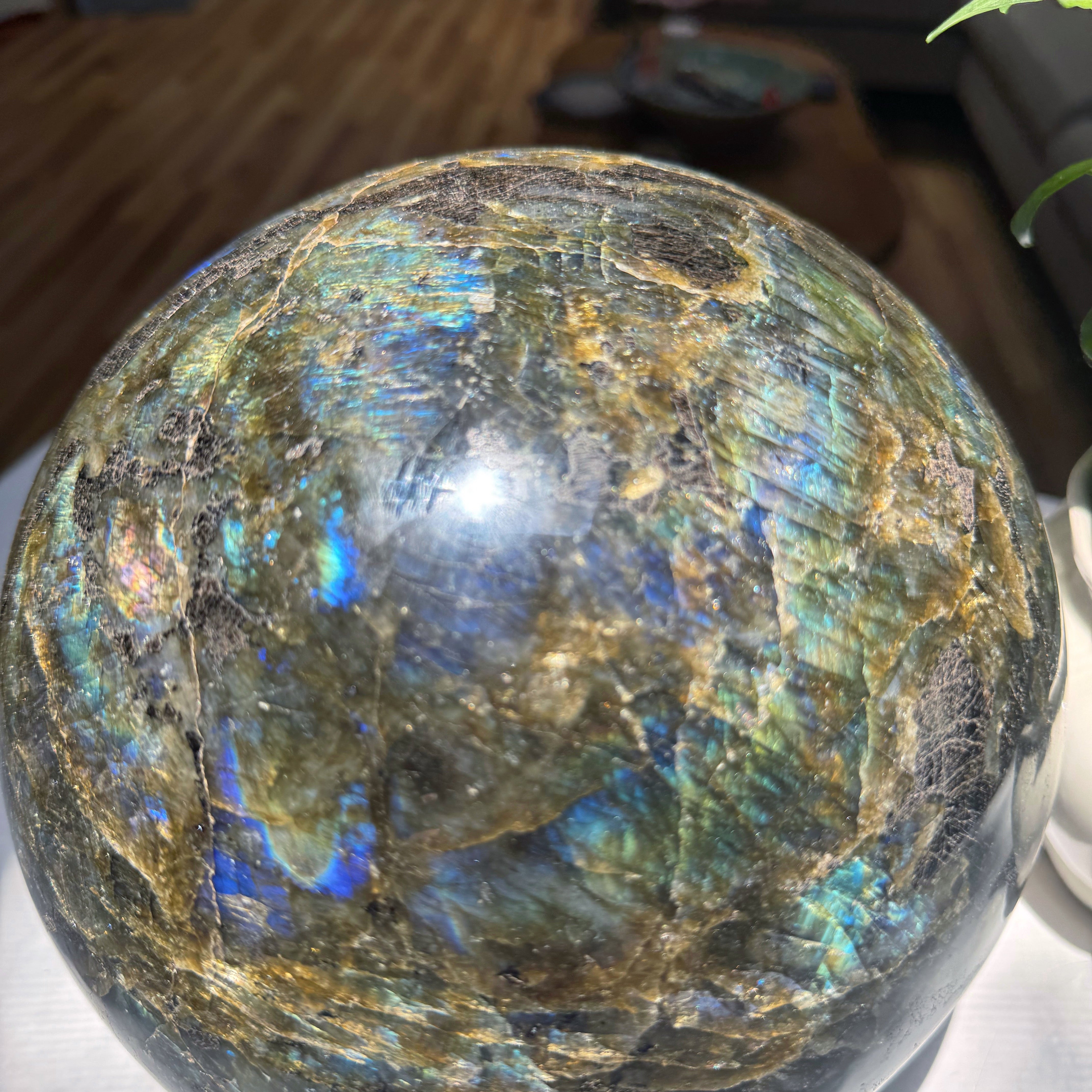 Large Labradorite Sphere from Madagascar Baltic Mermaid
