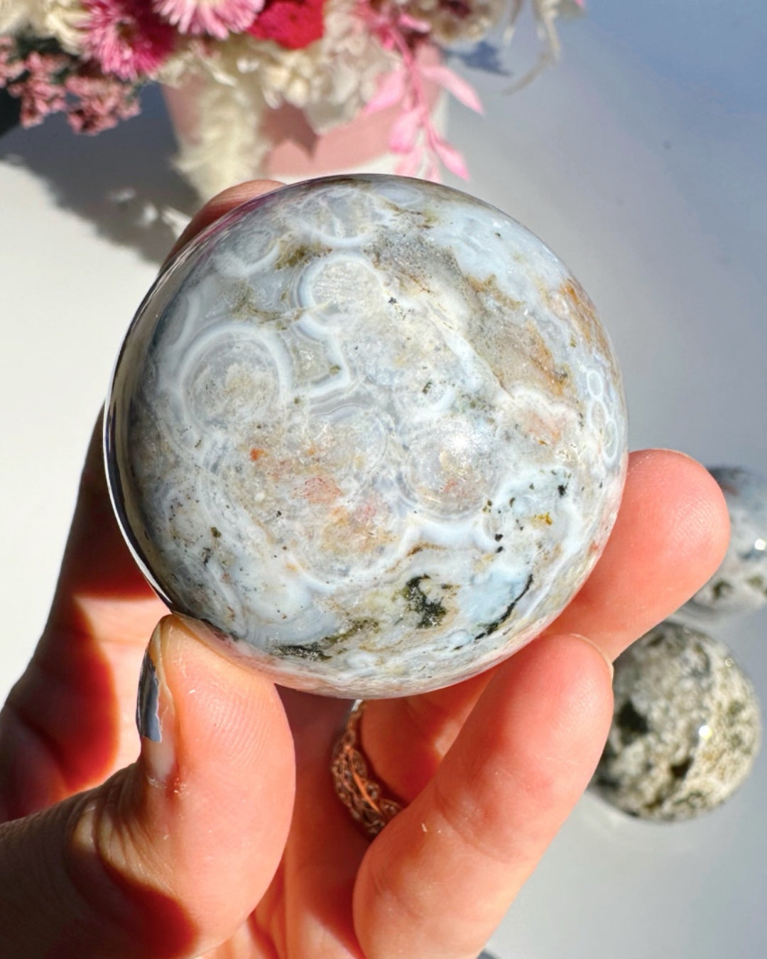 Ocean Jasper Sphere - Baltic Mermaid