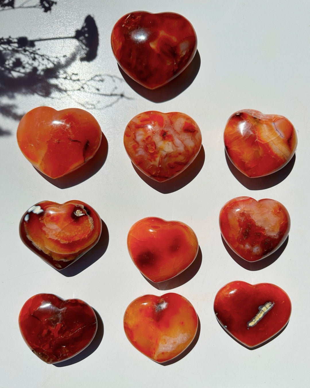 Carnelian Agate Hearts - Baltic Mermaid