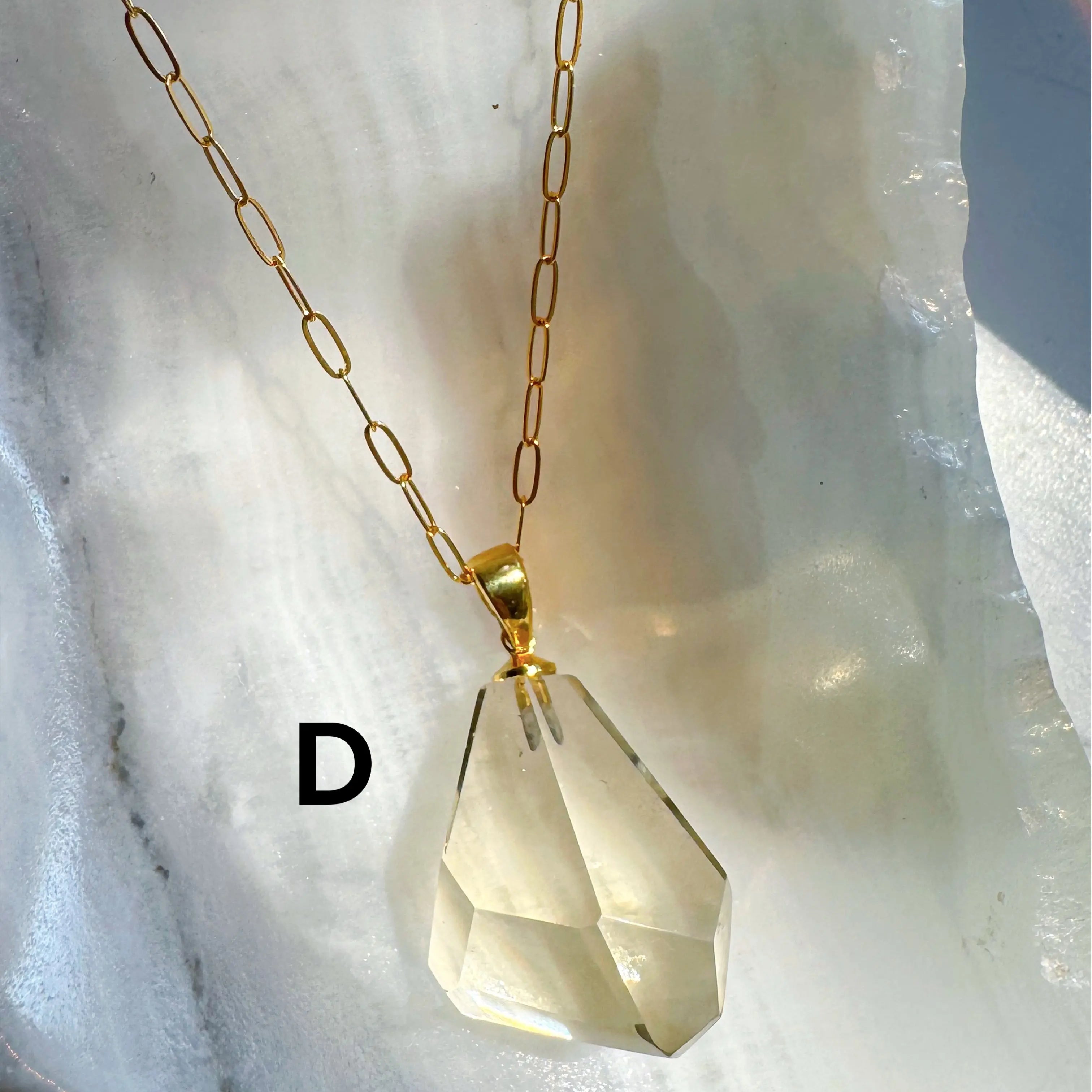 AAA Citrine Pendant 14k Gold Filled Necklace Baltic Mermaid