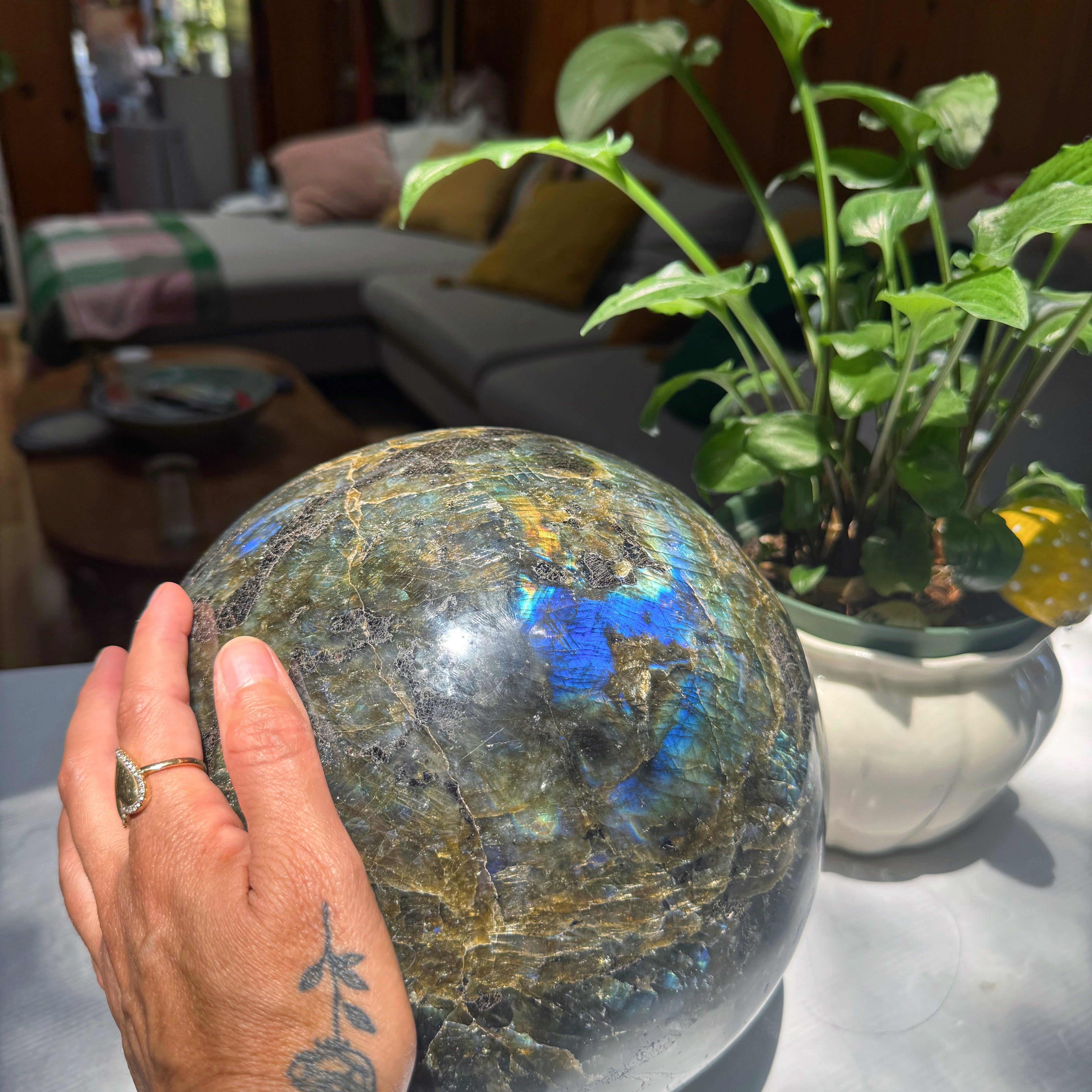 Large Labradorite Sphere from Madagascar Baltic Mermaid