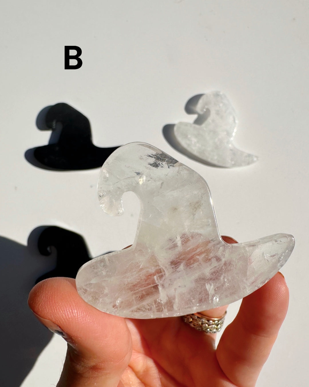 Clear Quartz & Black Obsidian Witch Hats - Baltic Mermaid