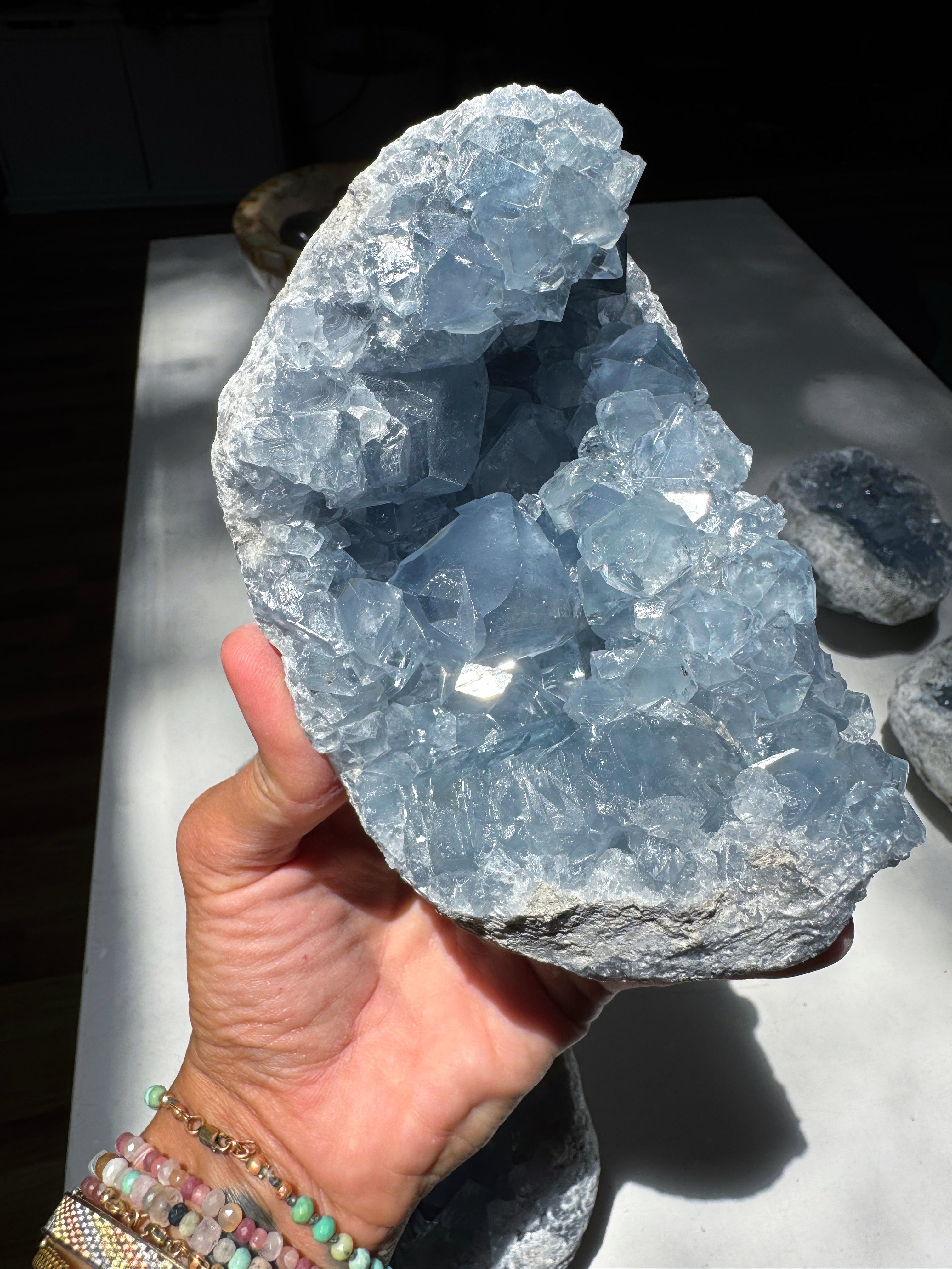 Celestite Cluster Baltic Mermaid