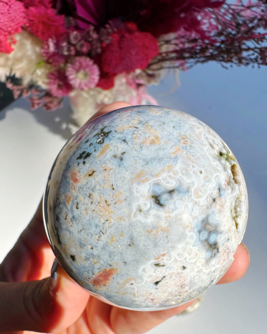 Ocean Jasper Sphere - Baltic Mermaid