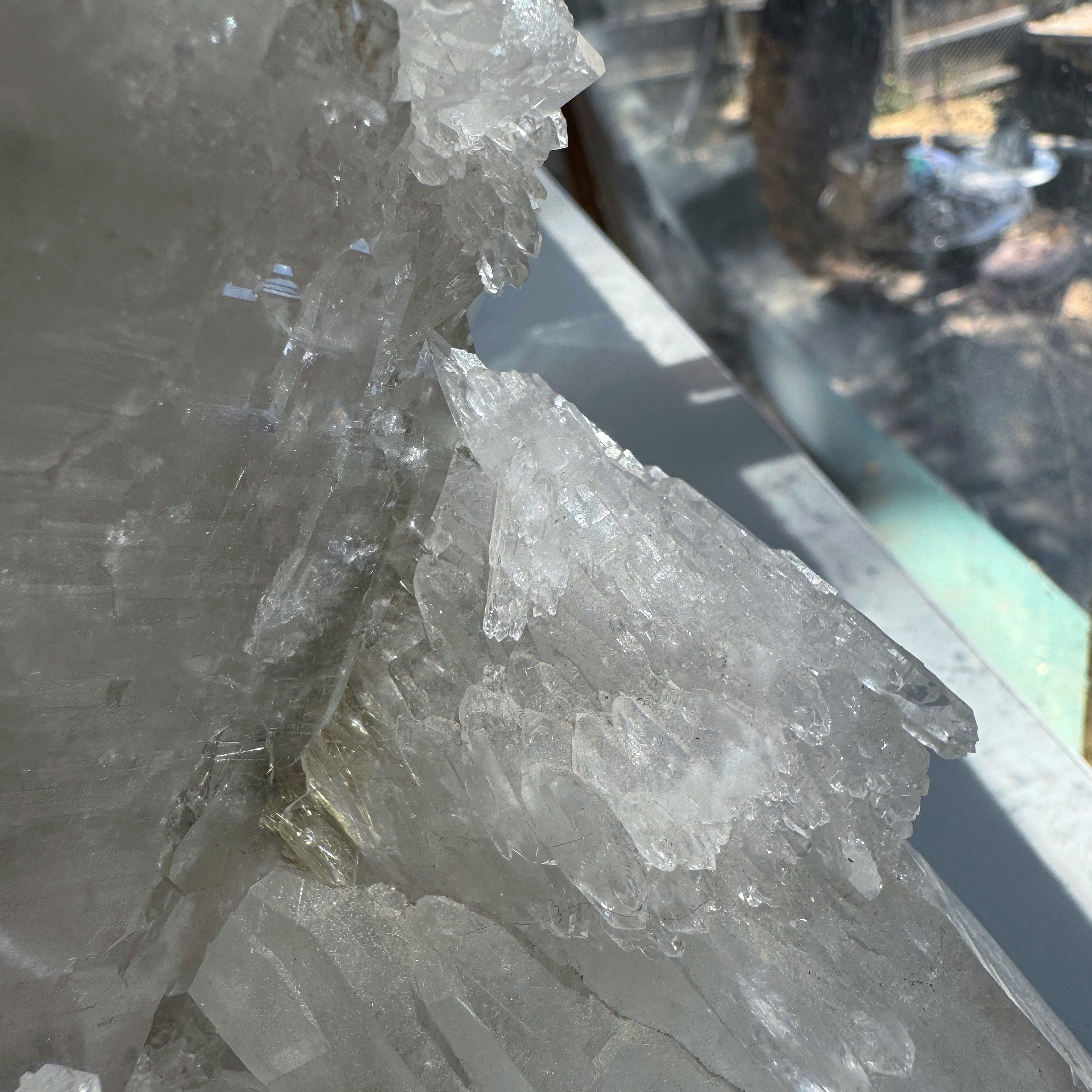 Large Rutilated Lemurian Quartz Cluster from Brazil Baltic Mermaid