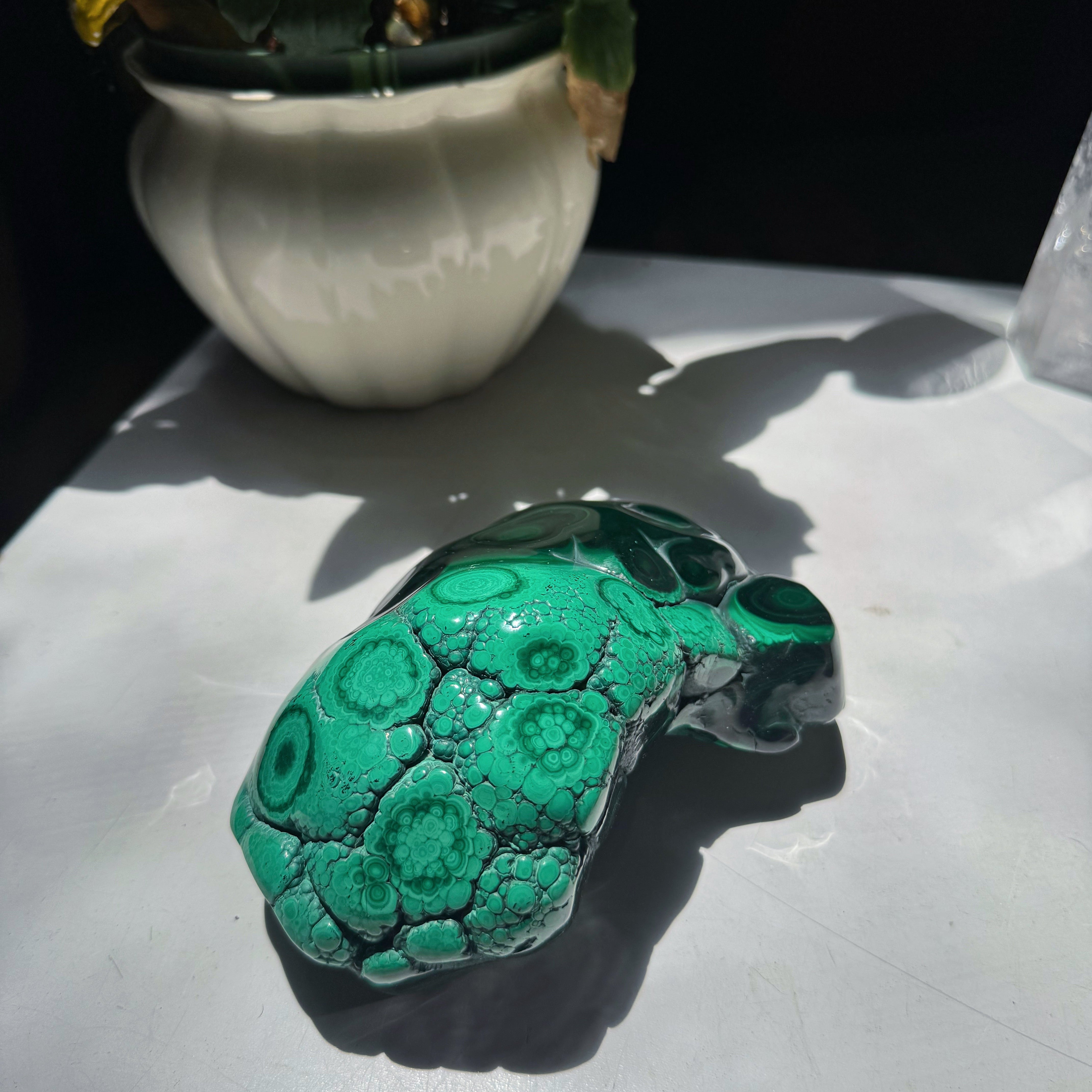 Large Polished Malachite Baltic Mermaid