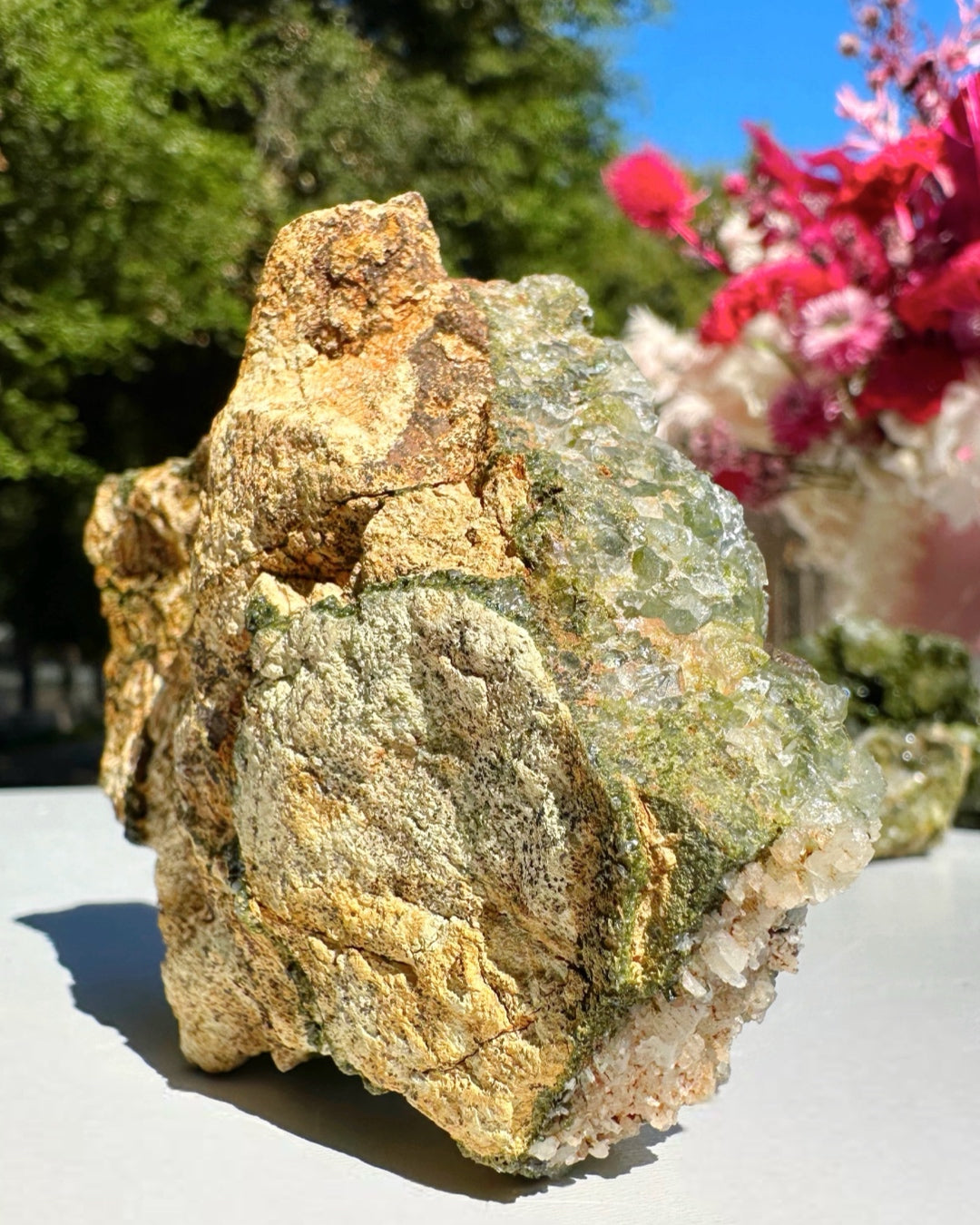Epidote Quartz Cluster - Baltic Mermaid