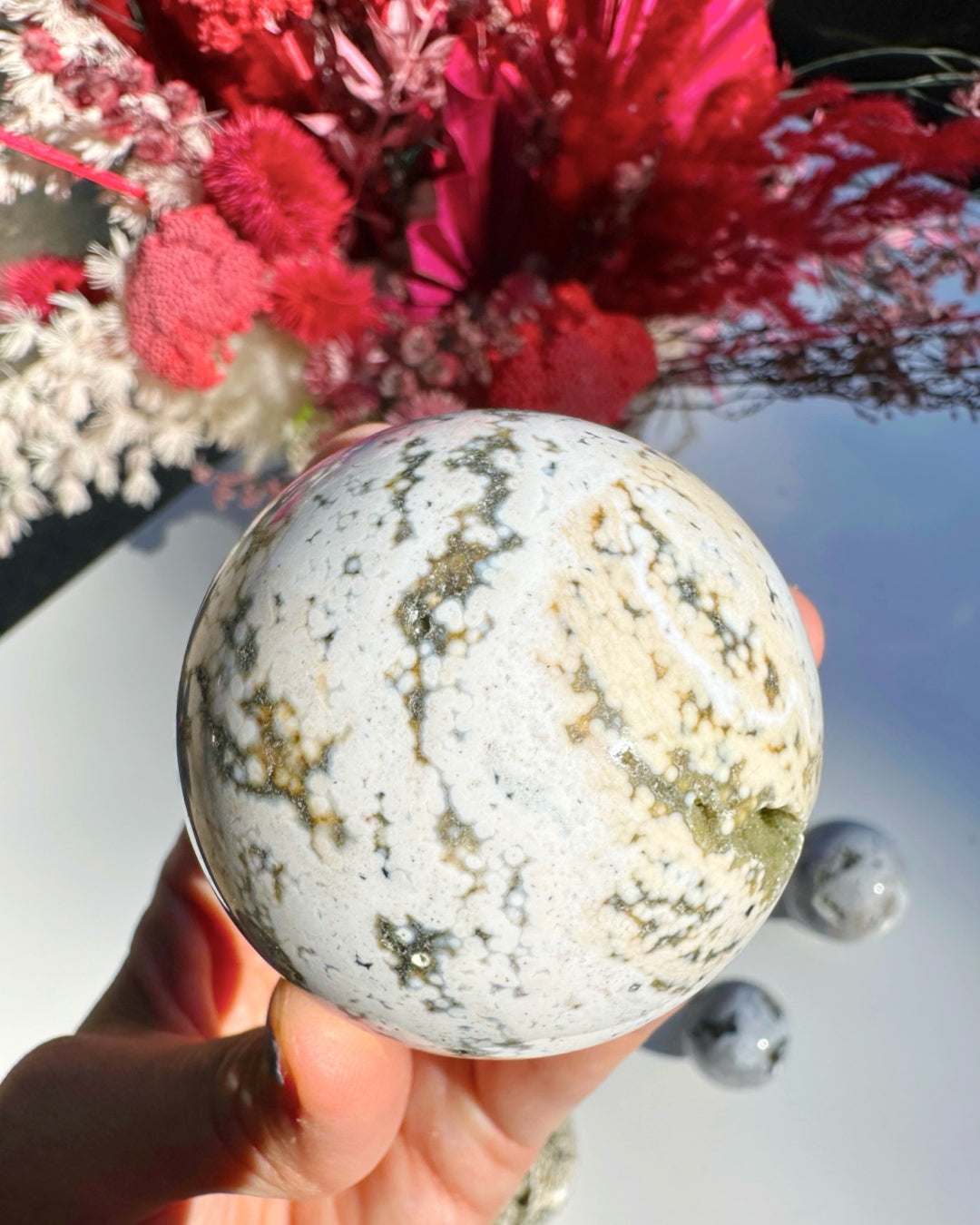 Ocean Jasper Sphere - Baltic Mermaid