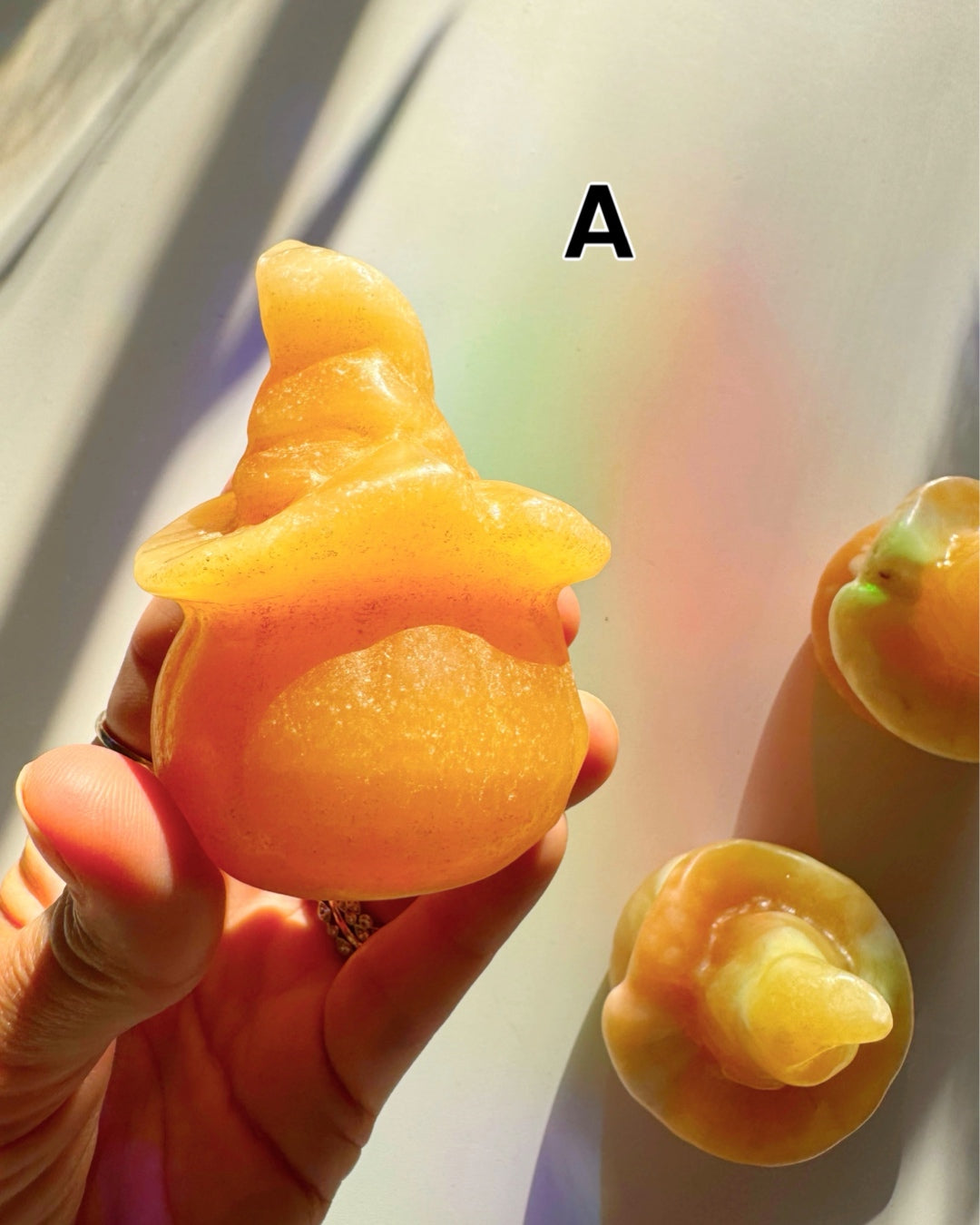 Orange Calcite Jack-O-Lantern - Baltic Mermaid