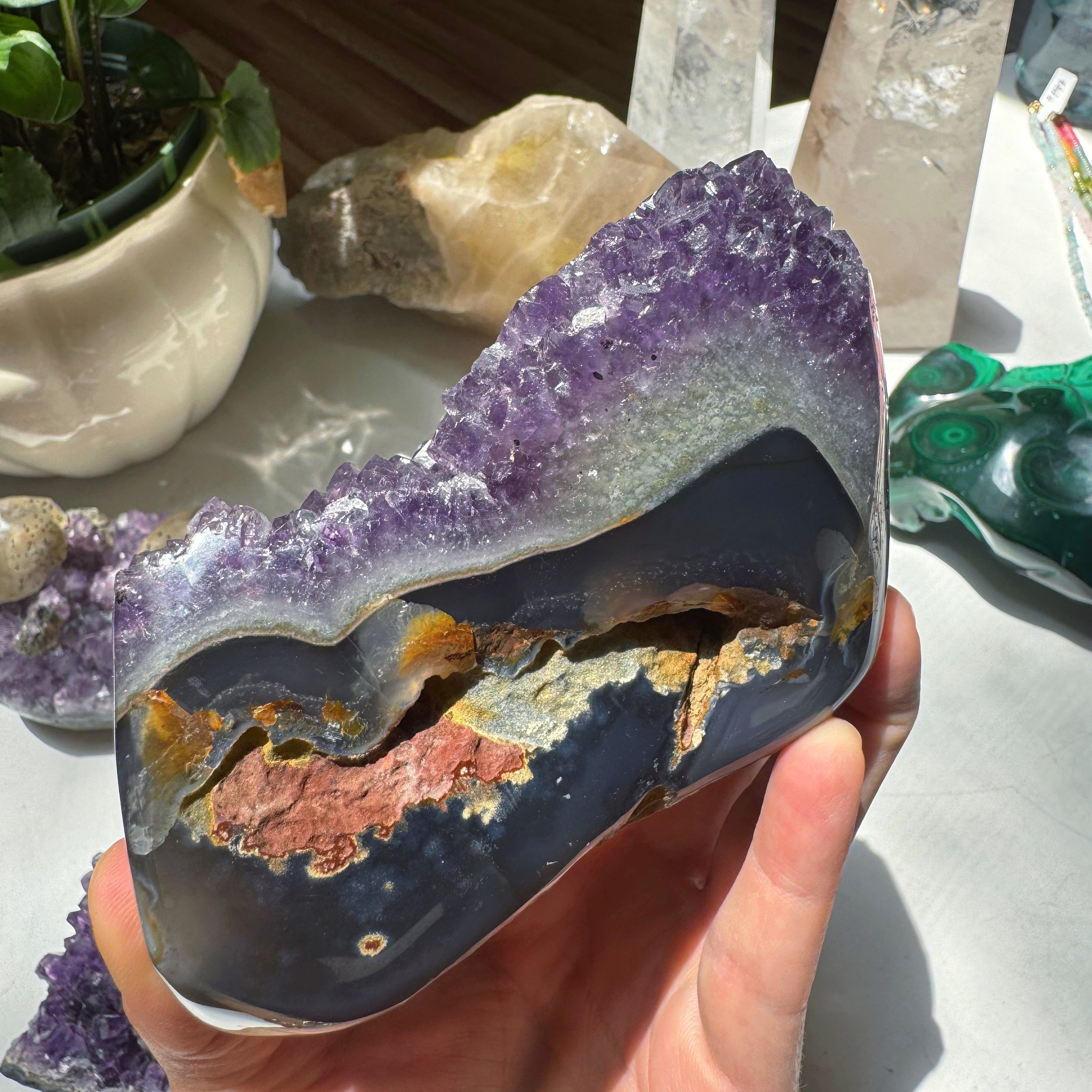 Amethyst Stalactite Eye Cluster from Uruguay Baltic Mermaid