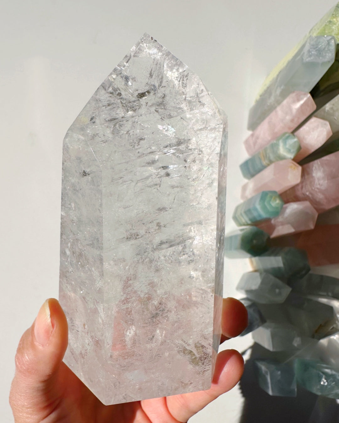 Clear Quartz Tower - Baltic Mermaid