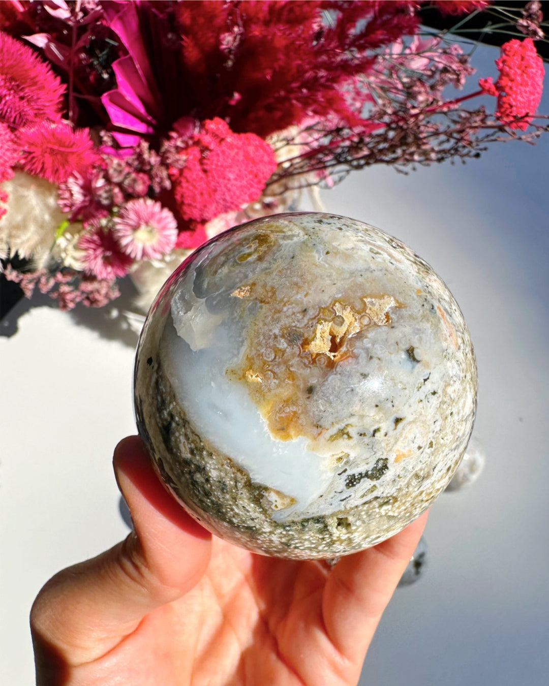 Ocean Jasper Sphere - Baltic Mermaid