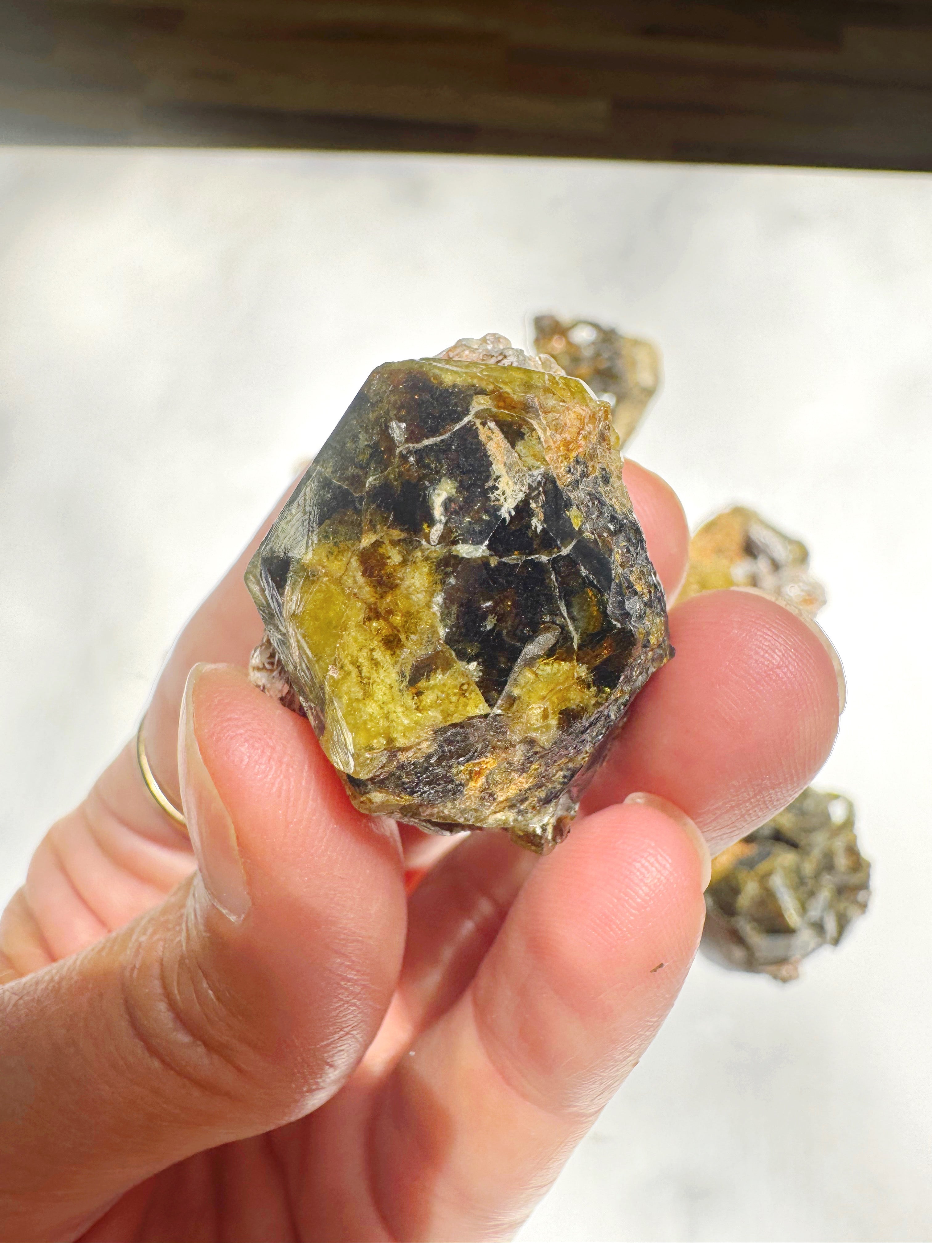 Rare Mali Green Grossular Andradite Garnet w/ Clinochlore AAA Quality Baltic Mermaid