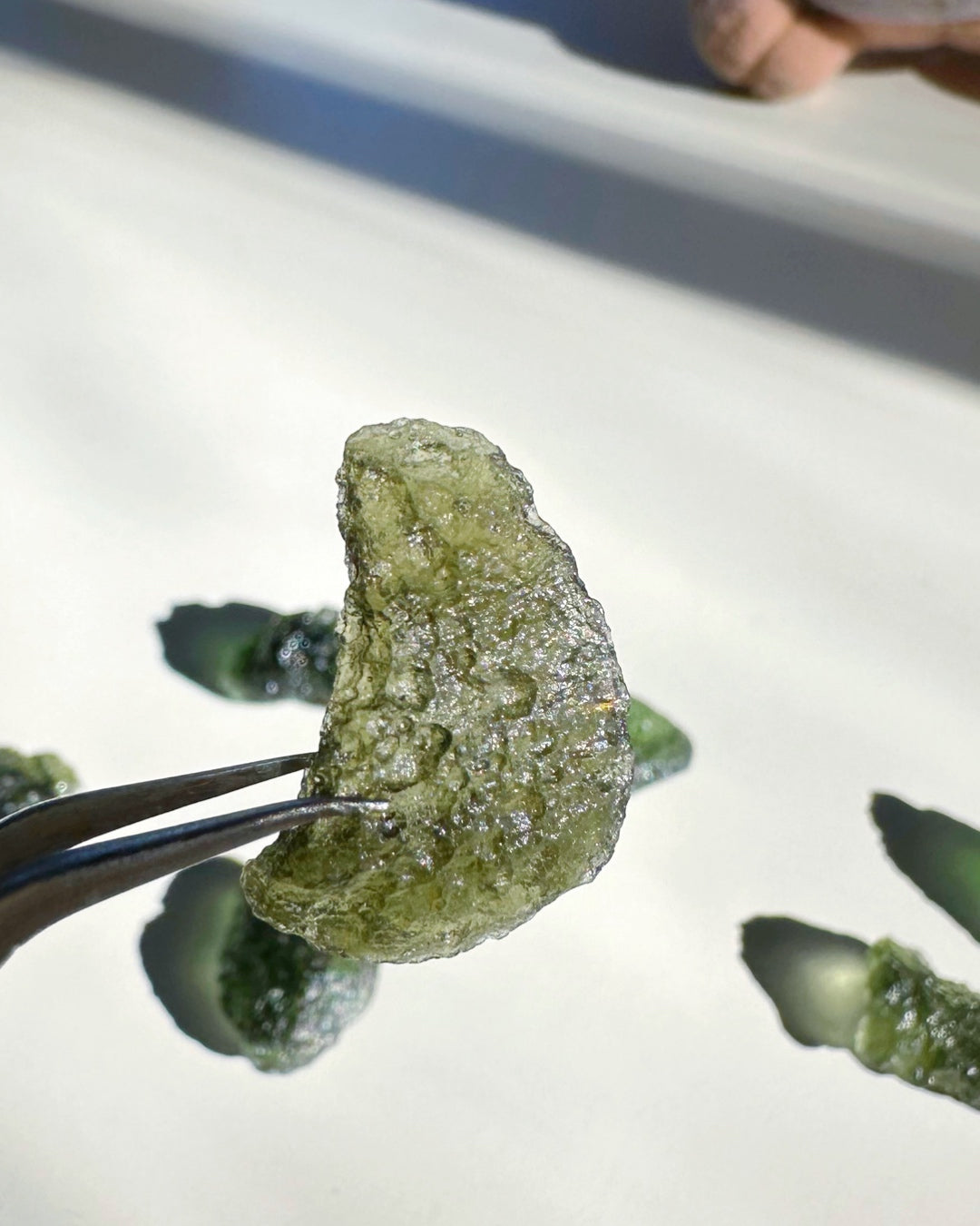 Chlum Moldavite w/ Rainbow #5 - AA - Baltic Mermaid