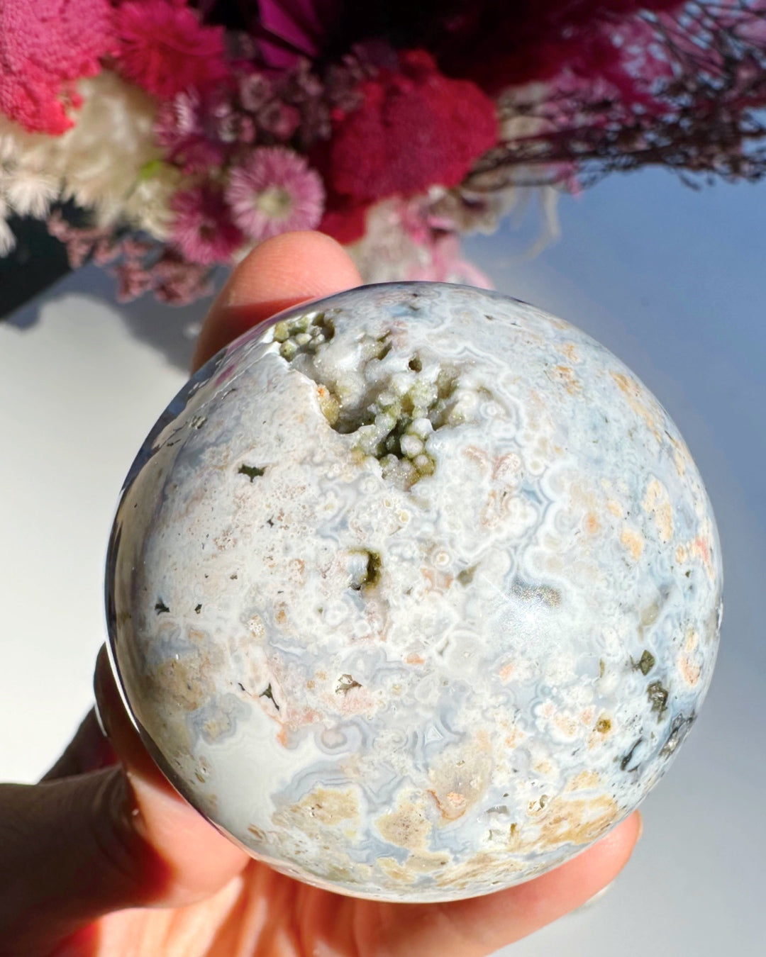 Ocean Jasper Sphere - Baltic Mermaid