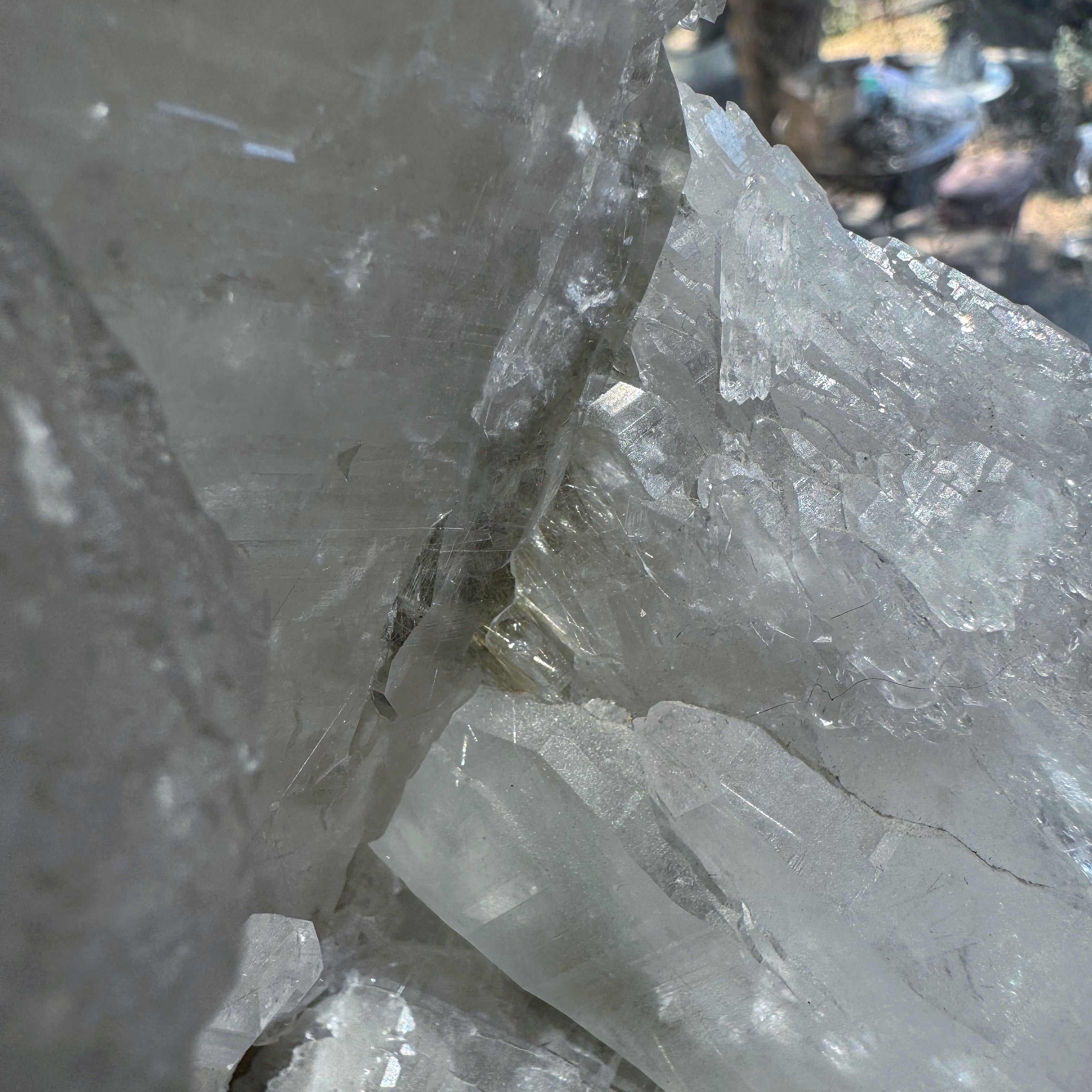 Large Rutilated Lemurian Quartz Cluster from Brazil Baltic Mermaid