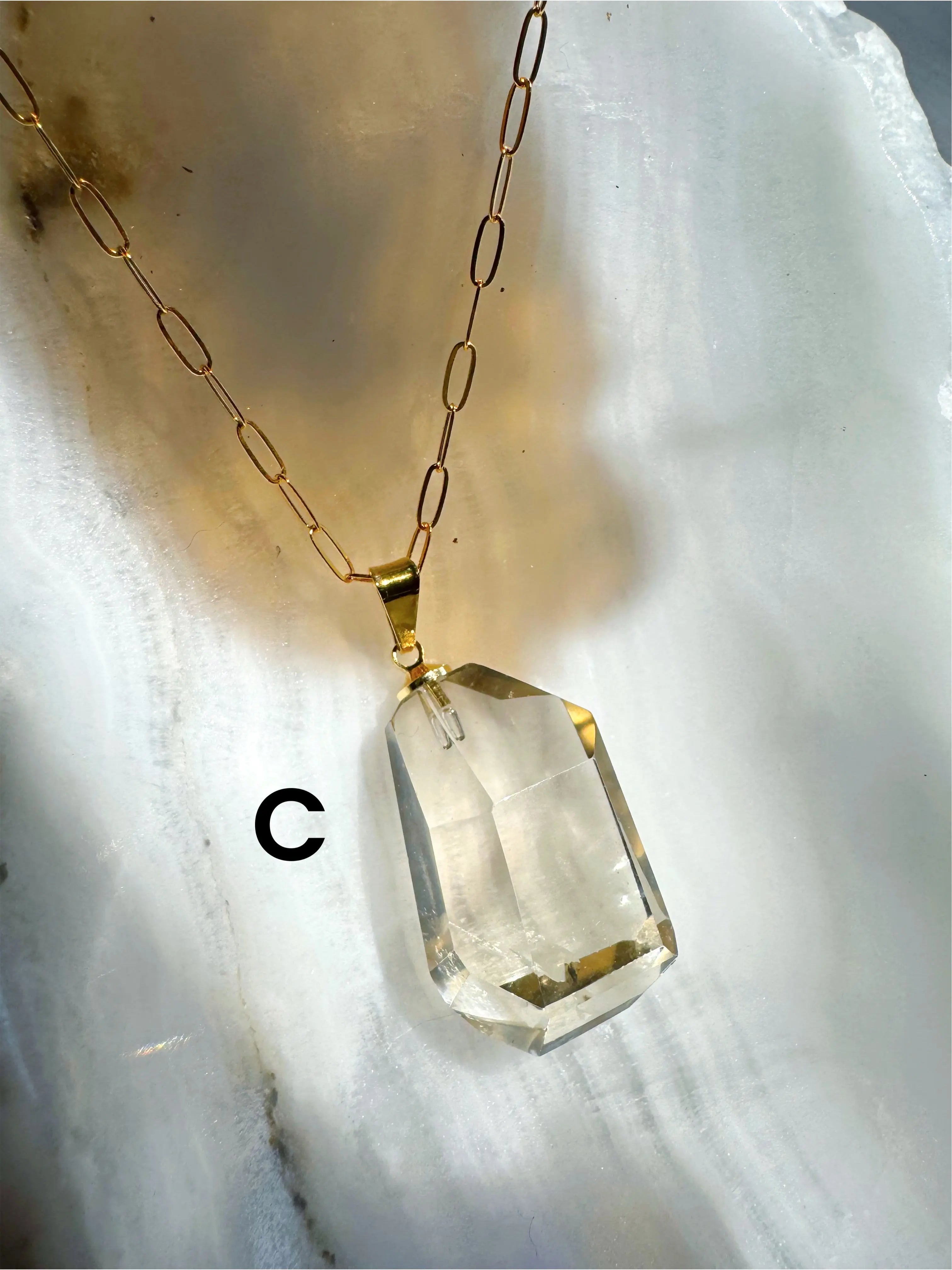 AAA Citrine Pendant 14k Gold Filled Necklace Baltic Mermaid