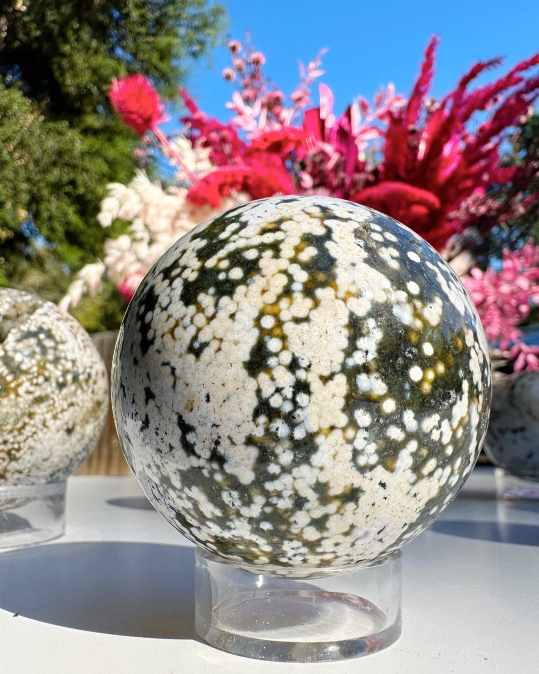 Ocean Jasper Sphere - Baltic Mermaid