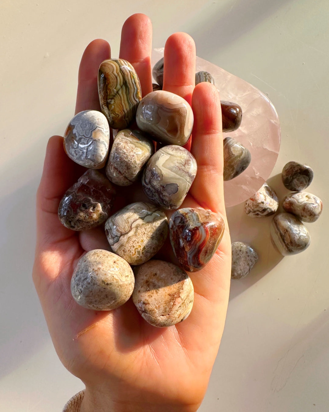 Crazy Lace Agate Tumbled Stones - Baltic Mermaid