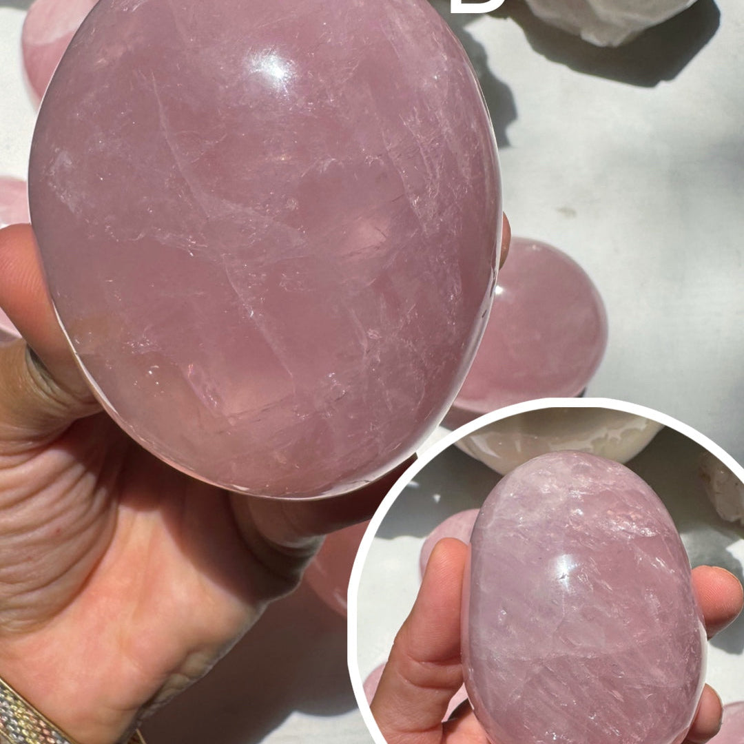 Large Rose Quartz Pebble Baltic Mermaid
