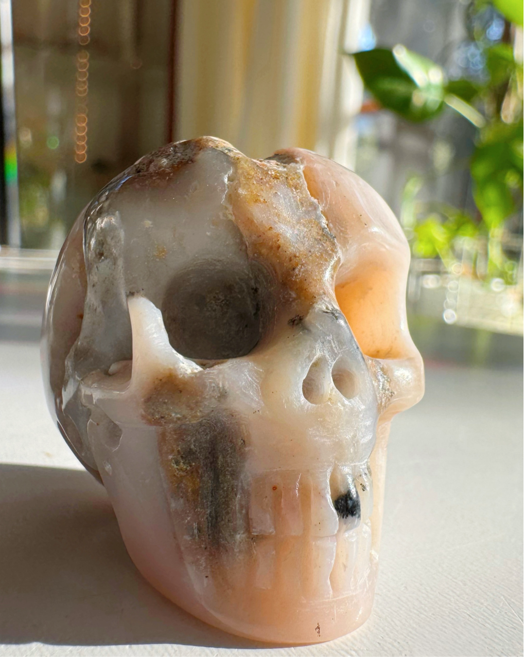 Pink Opal Skull - Baltic Mermaid