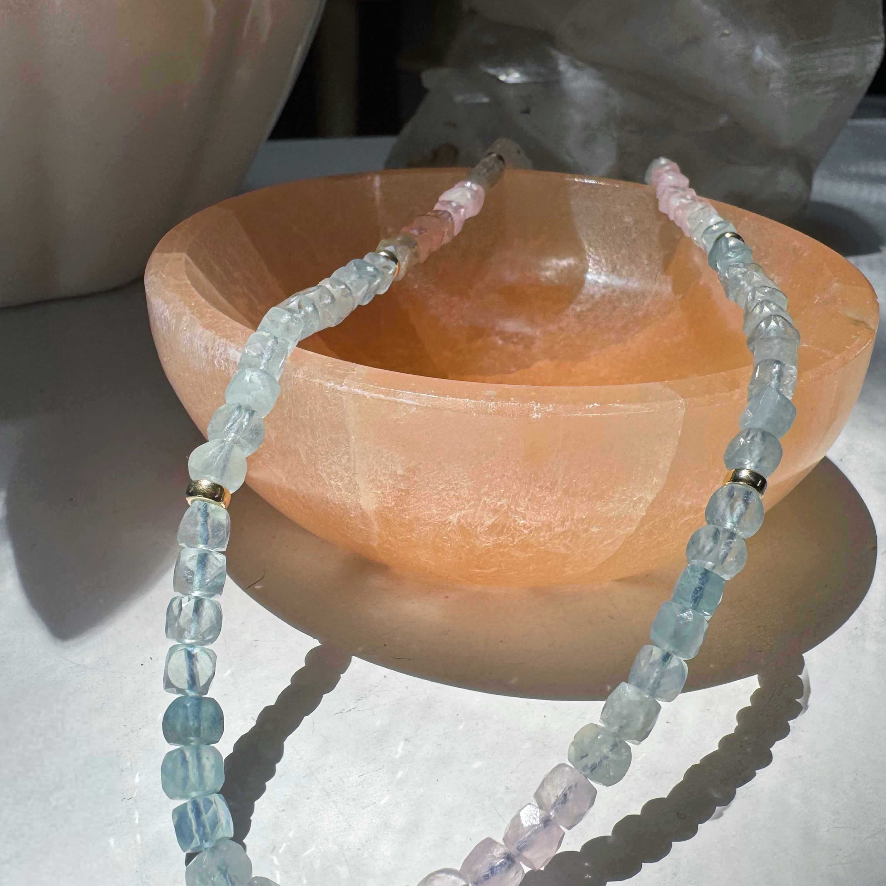 Morganite & Aquamarine Necklace Baltic Mermaid