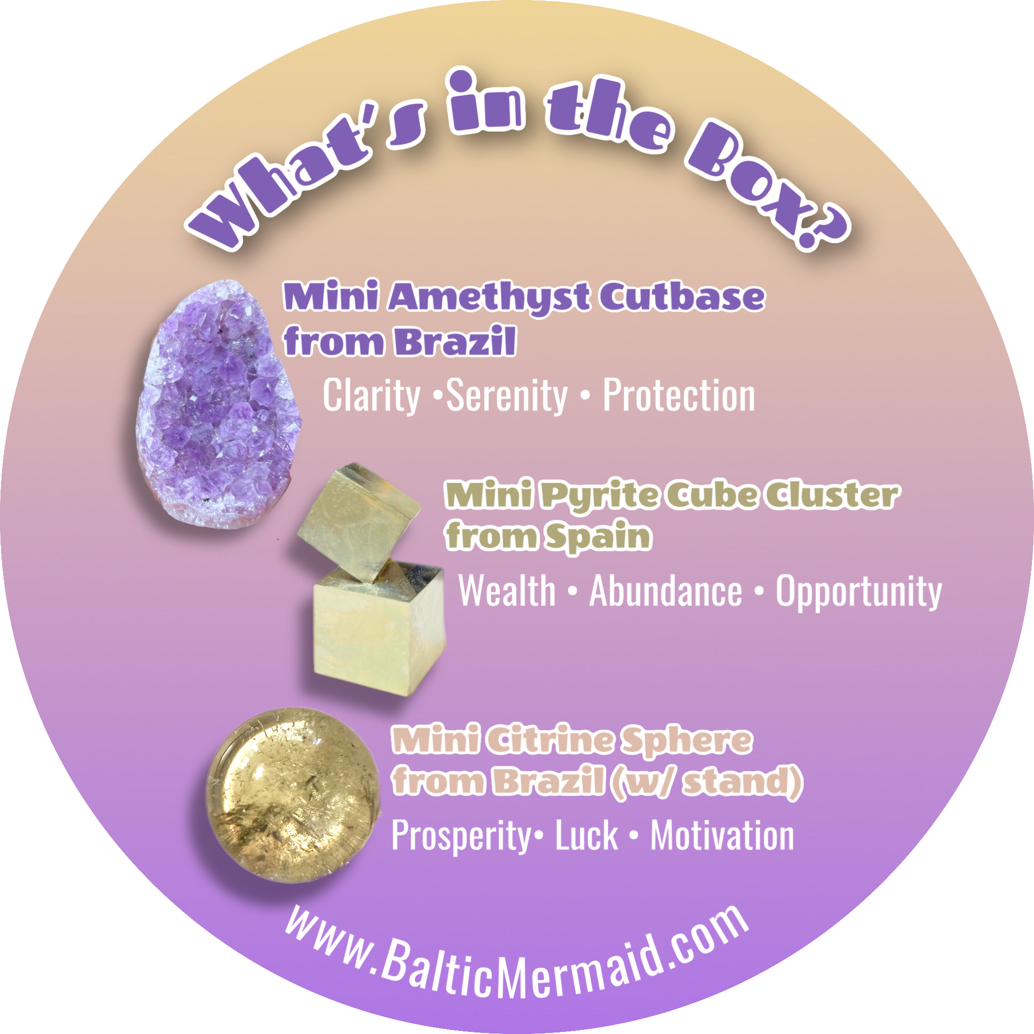 Lil’ Protection & Prosperity Crystal Set - Baltic Mermaid