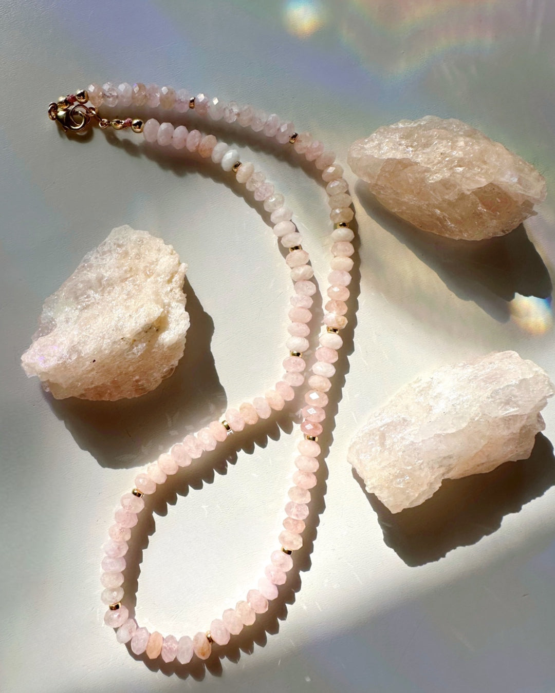 Morganite Candy Necklace - Baltic Mermaid