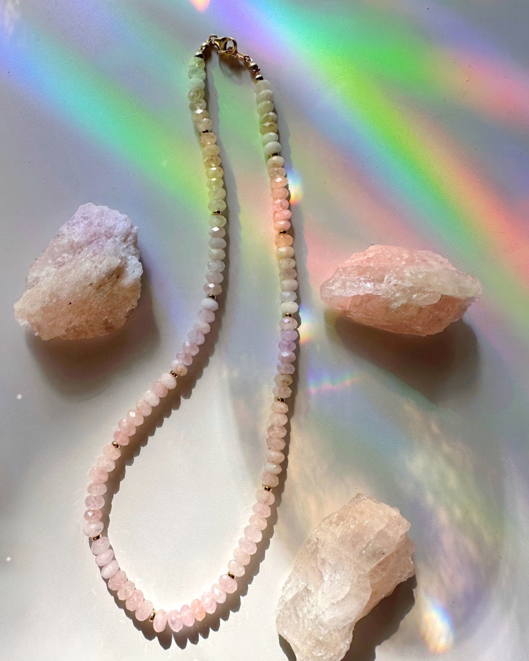 Morganite Candy Necklace - Baltic Mermaid