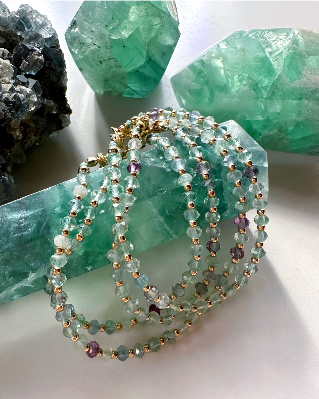 Fluorite Candy Bracelet - RTS - Baltic Mermaid