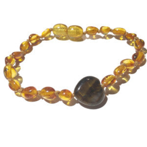 Tiger Heart Baltic Amber Bracelet - Baltic Mermaid