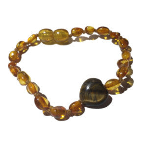 Tiger Heart Baltic Amber Bracelet - Baltic Mermaid