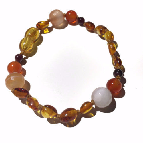 Sunset Baltic Amber Bracelet - Baltic Mermaid