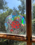 Mushrooms in Jar Rainbow Prism Window Decal - Baltic Mermaid