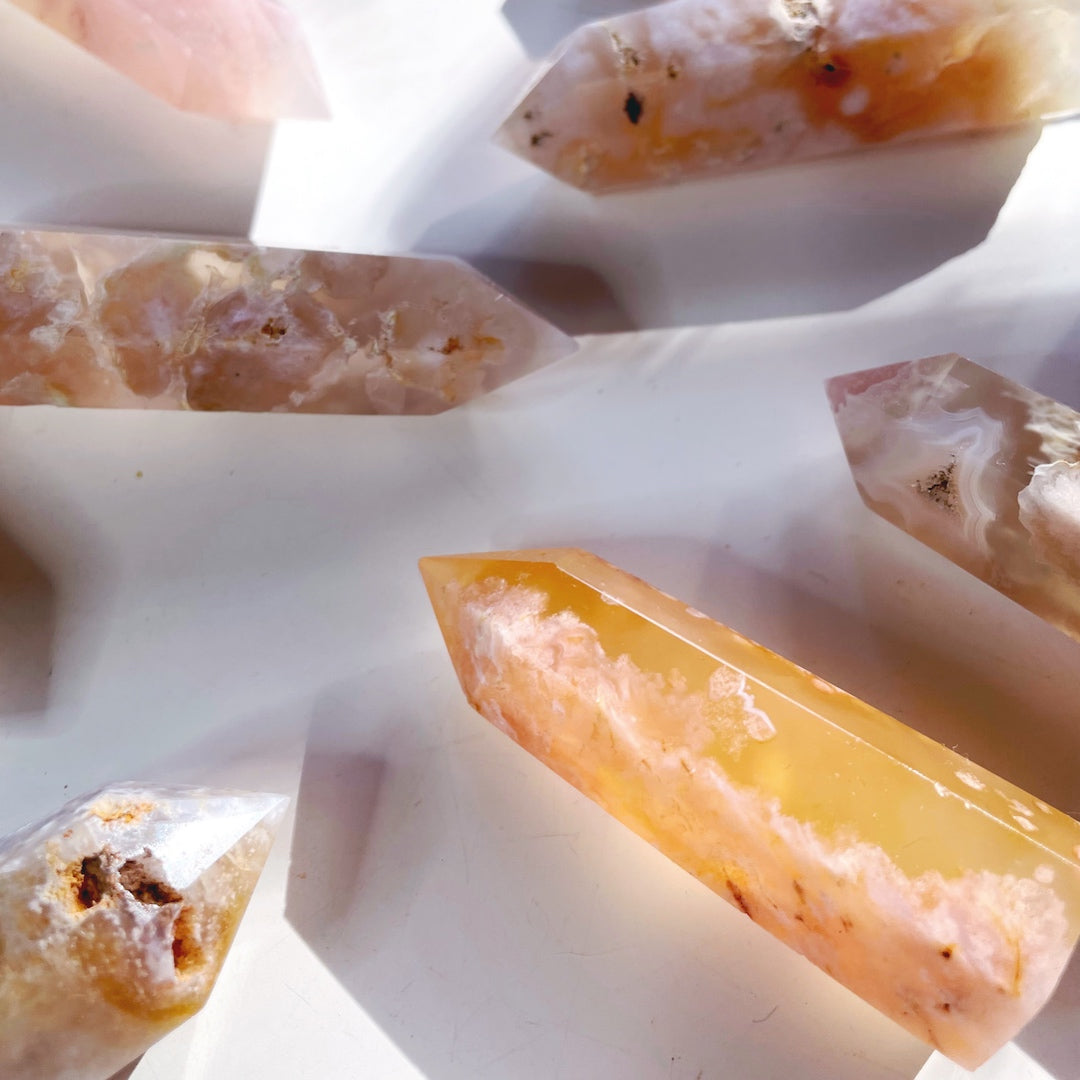 Flower Agate Lil Towers - Baltic Mermaid