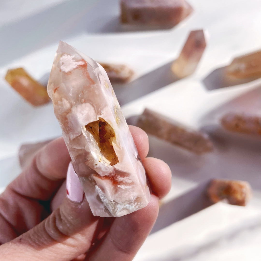 Flower Agate Lil Towers - Baltic Mermaid