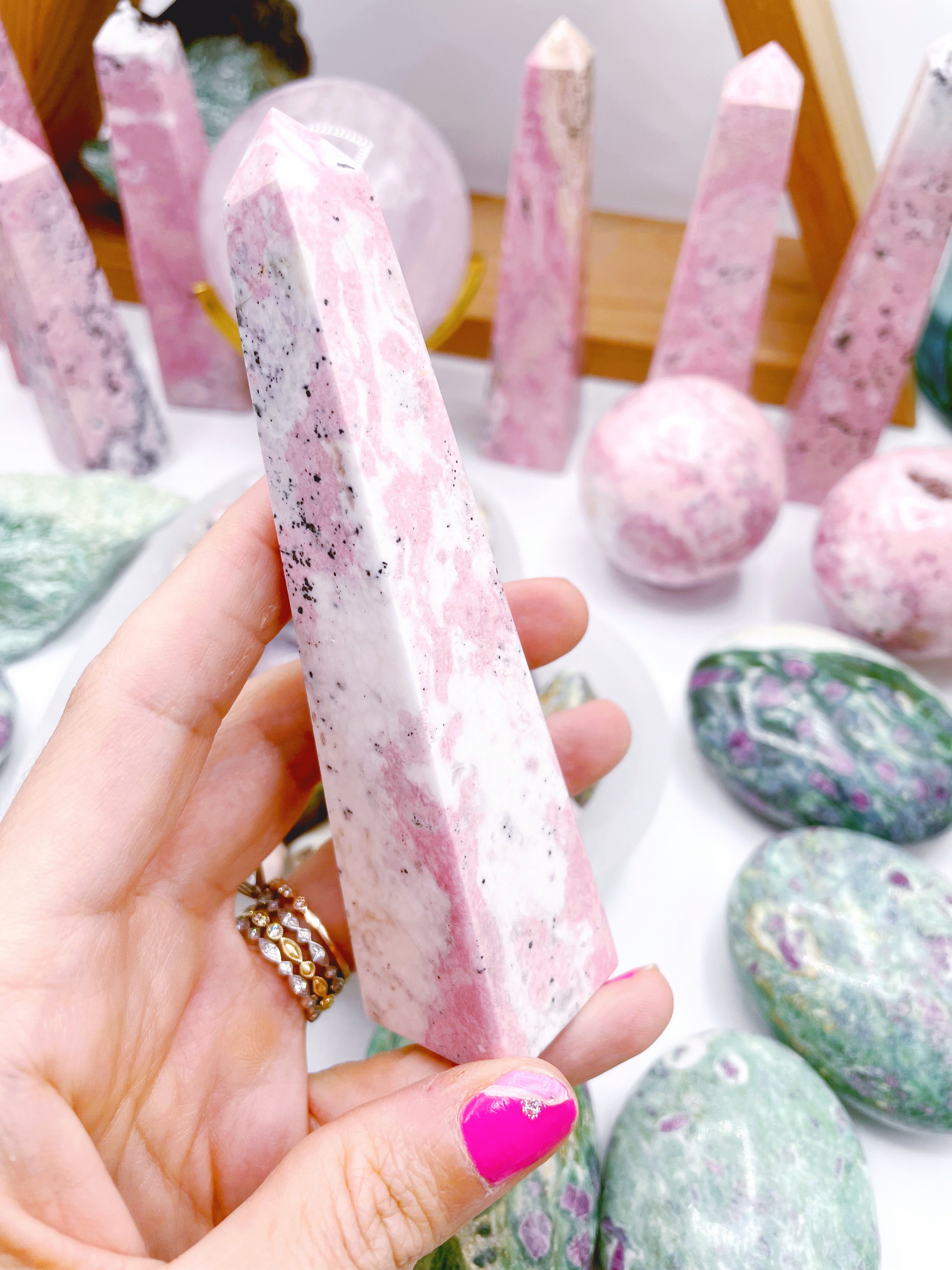 Rhodonite Obelisk - Baltic Mermaid