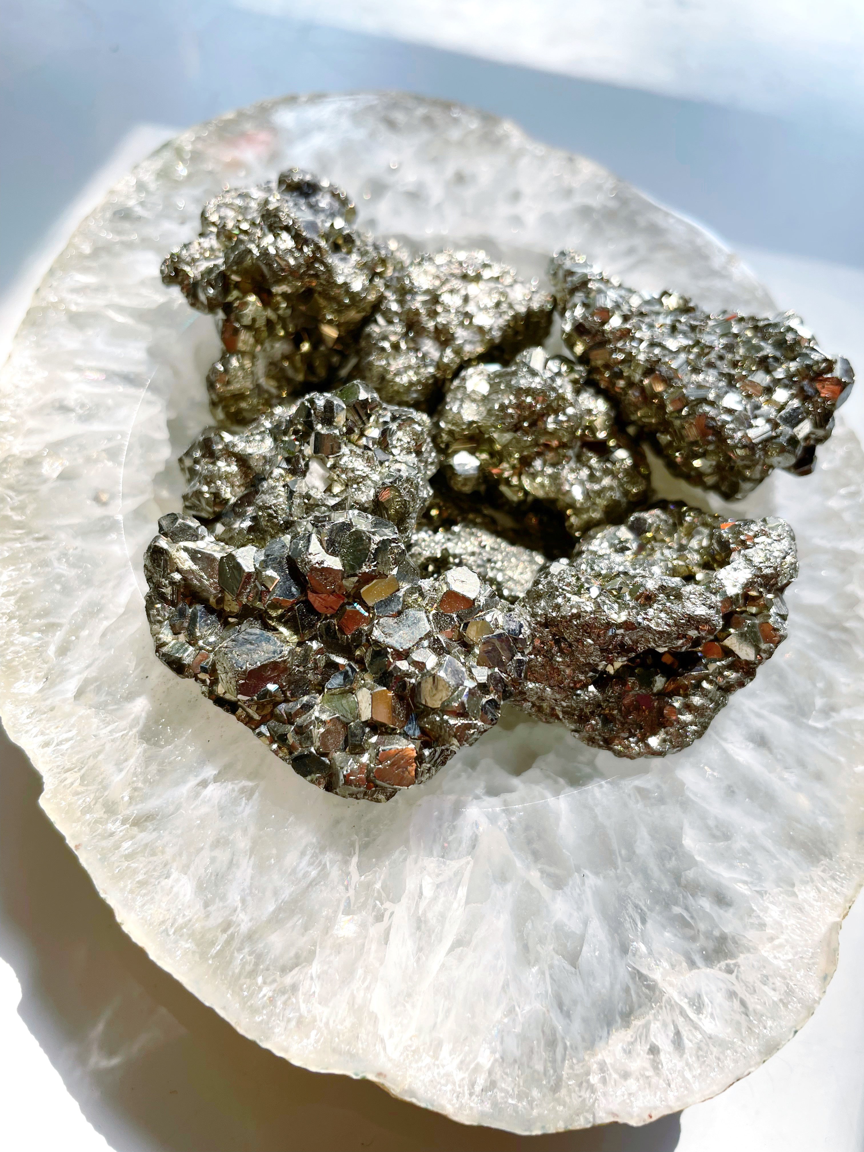 Mini Pyrite Clusters - Baltic Mermaid