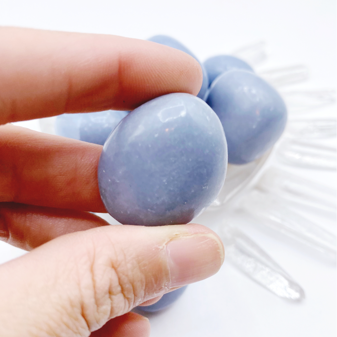 Angelite Tumbled Stones - Baltic Mermaid