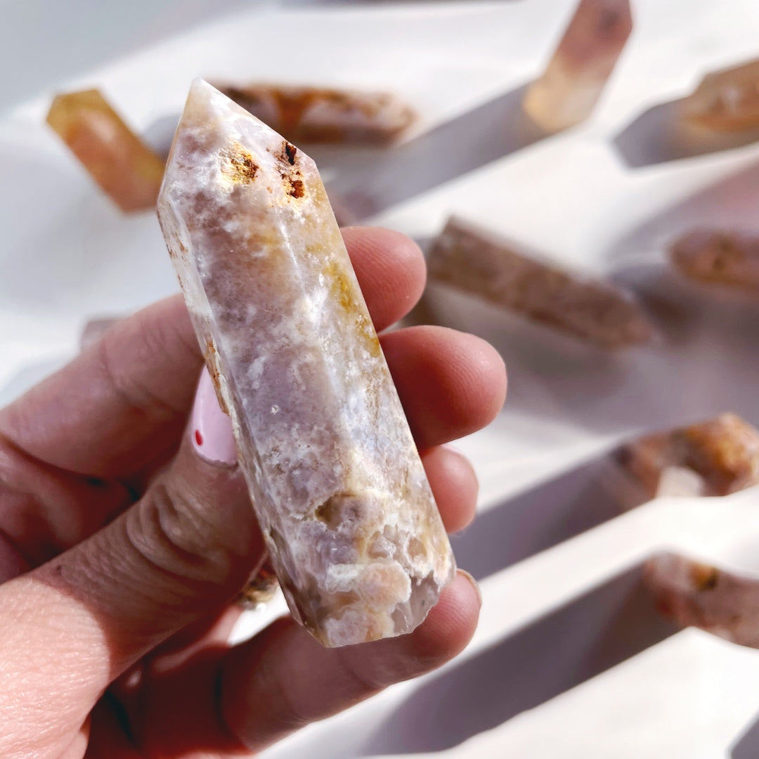 Flower Agate Lil Towers - Baltic Mermaid