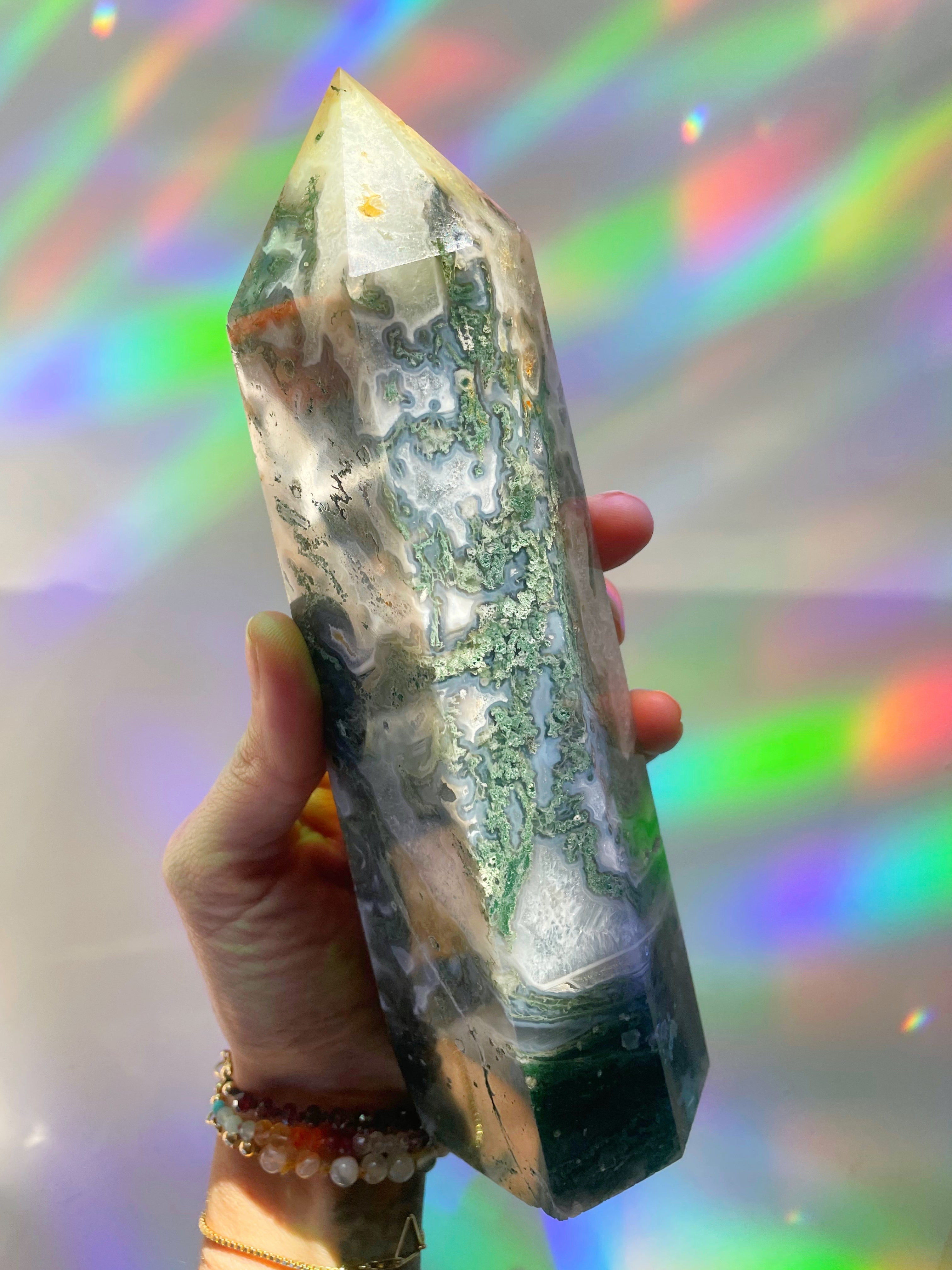 Moss Agate Tower - Baltic Mermaid