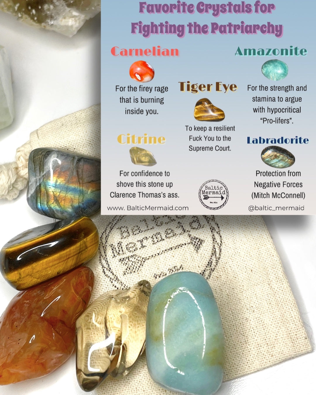 Favorite Crystals for Fighting The Patriarchy Set - Baltic Mermaid