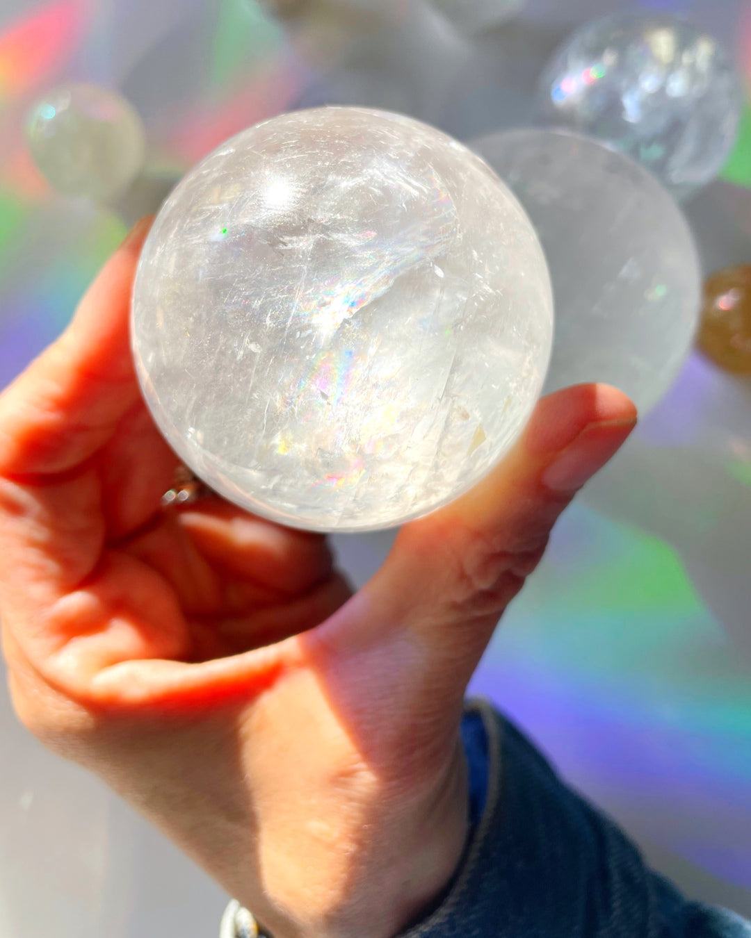 Optic Calcite Sphere AA - Baltic Mermaid