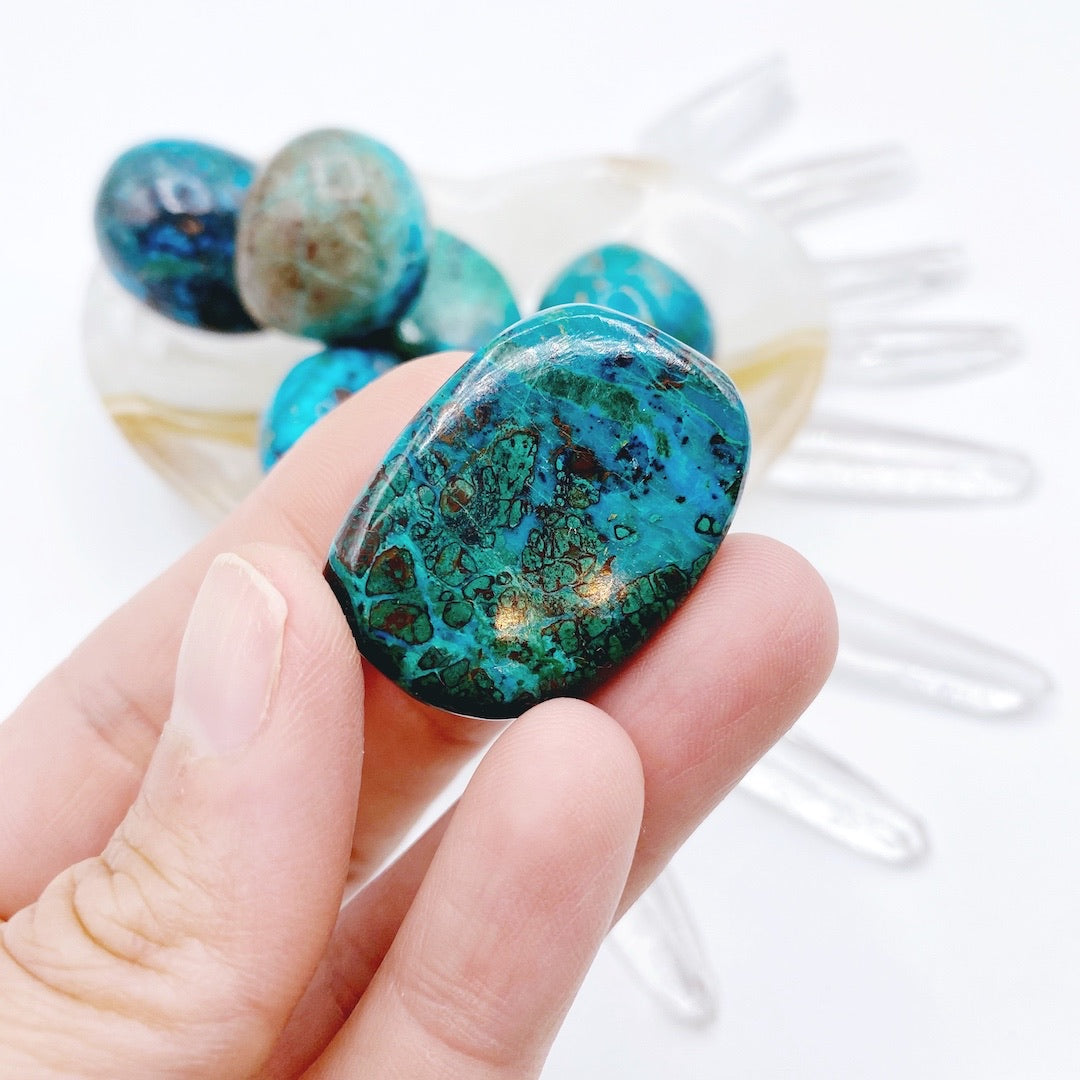 Chrysocolla Tumbled Stones - Baltic Mermaid