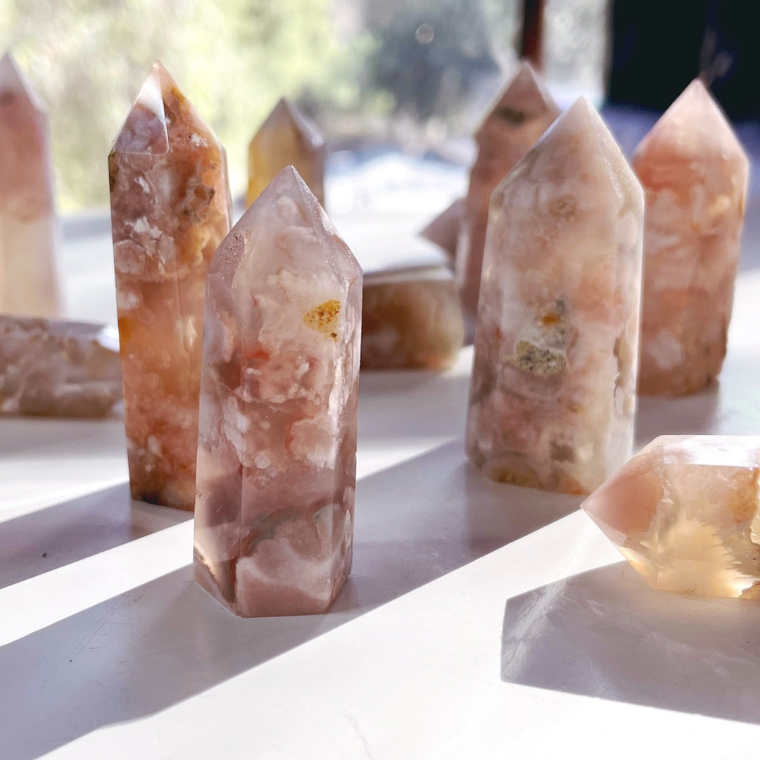 Flower Agate Lil Towers - Baltic Mermaid
