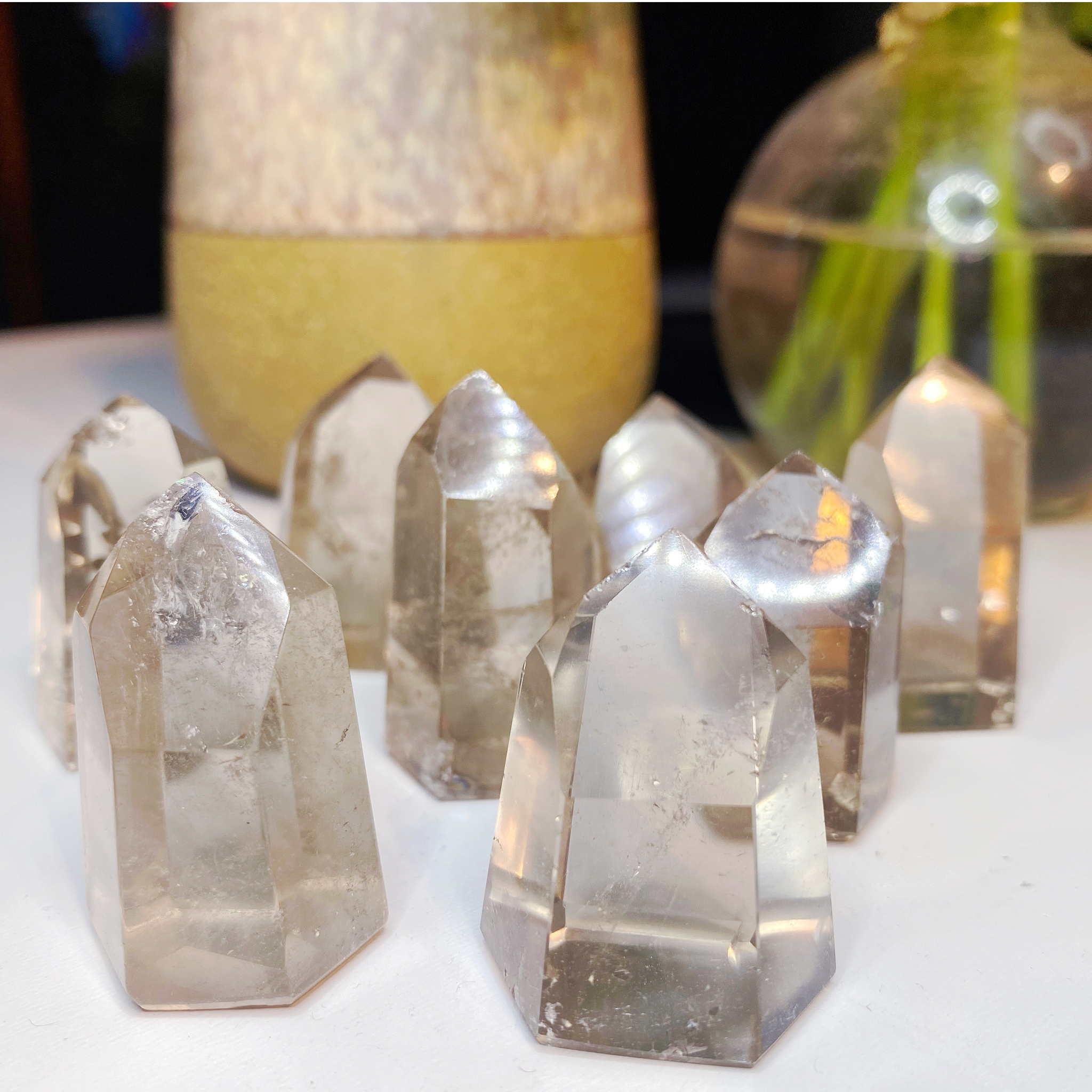 Little Smoky Quartz Towers - Baltic Mermaid