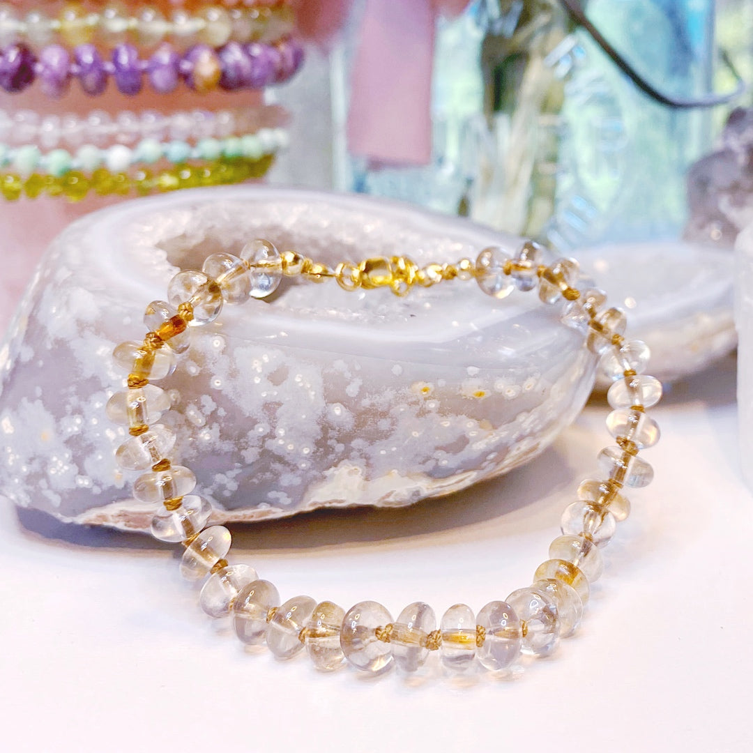 Lemon Smoky Quartz Candy Bracelet - Baltic Mermaid