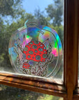 Mushrooms in Jar Rainbow Prism Window Decal - Baltic Mermaid