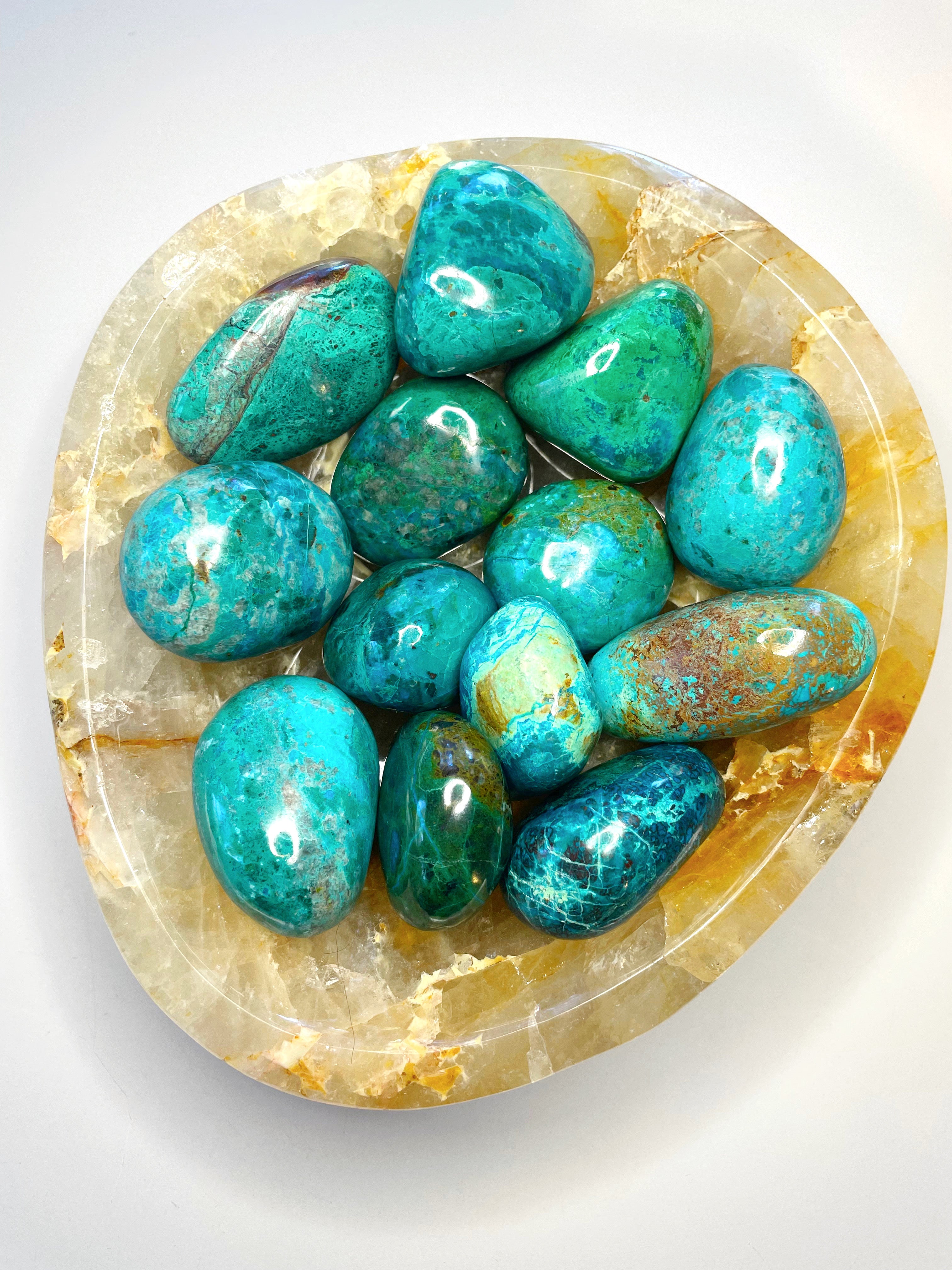 Chrysocolla Palm Stones/Large Tumbles - Baltic Mermaid