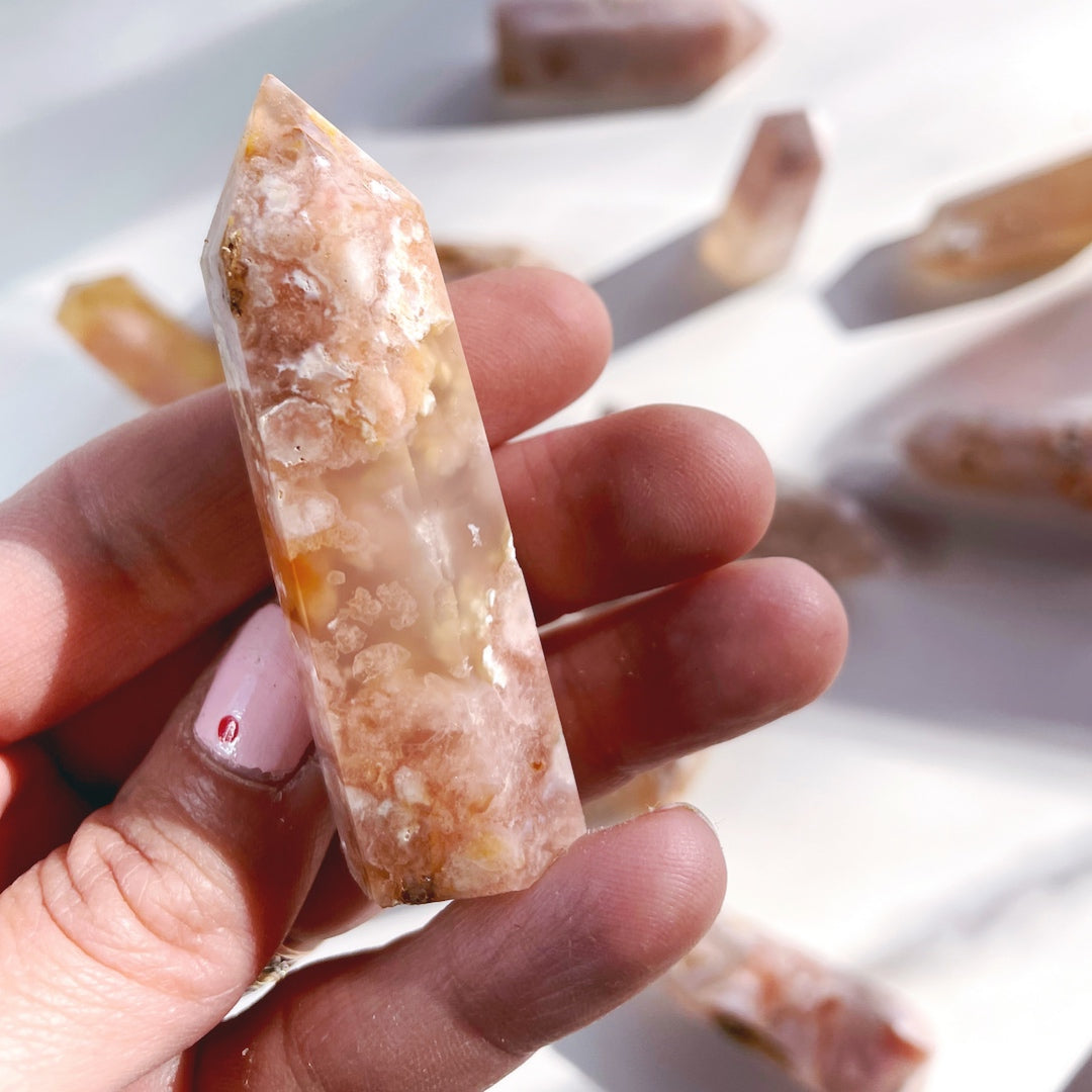 Flower Agate Lil Towers - Baltic Mermaid